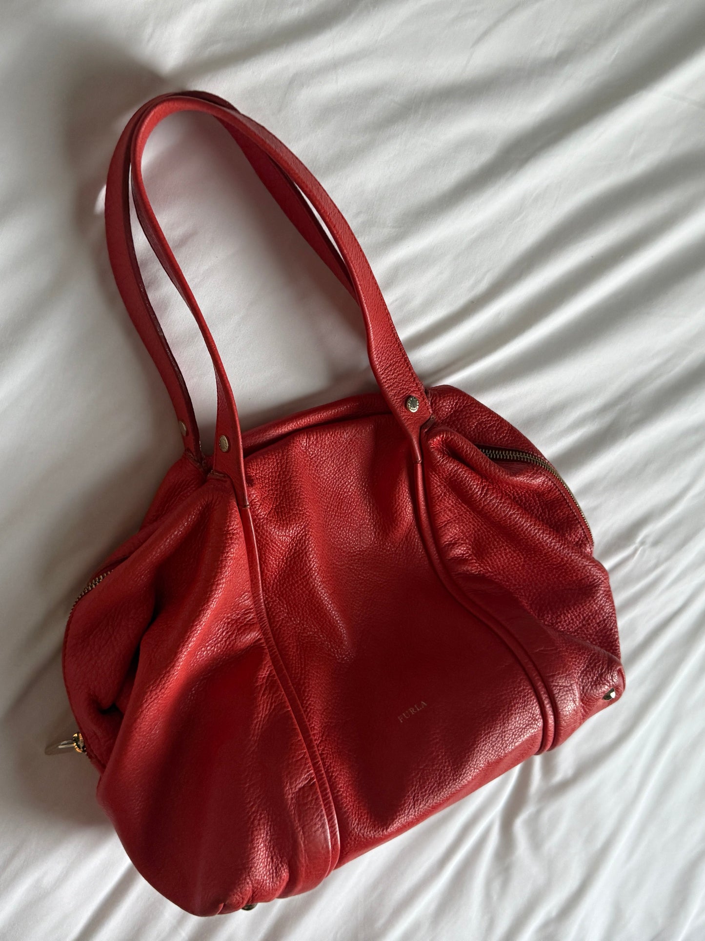 Furla Pebbled Leather Shoulder Bag