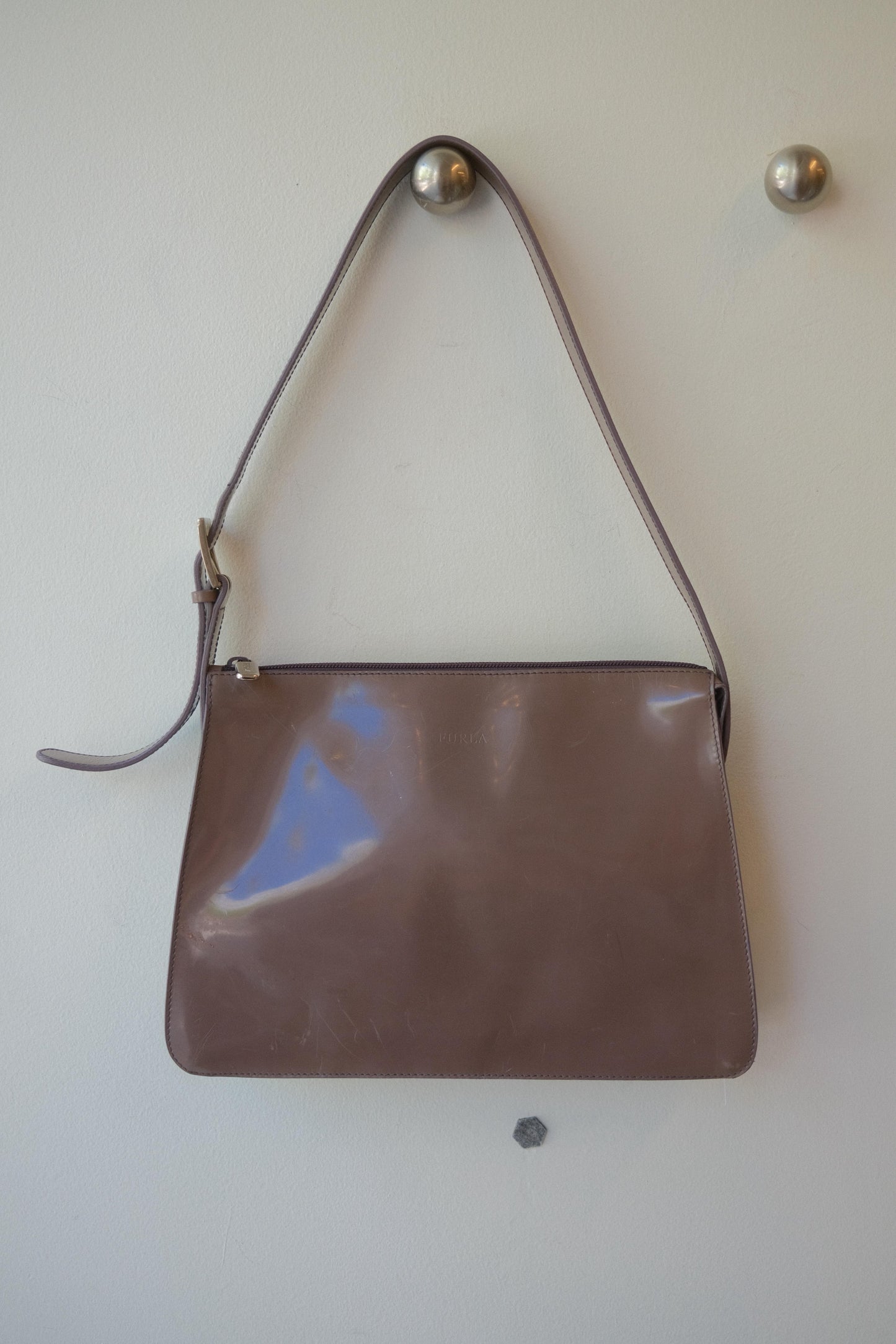 Furla Patent Lilac Shoulder Bag c. 1998–2004