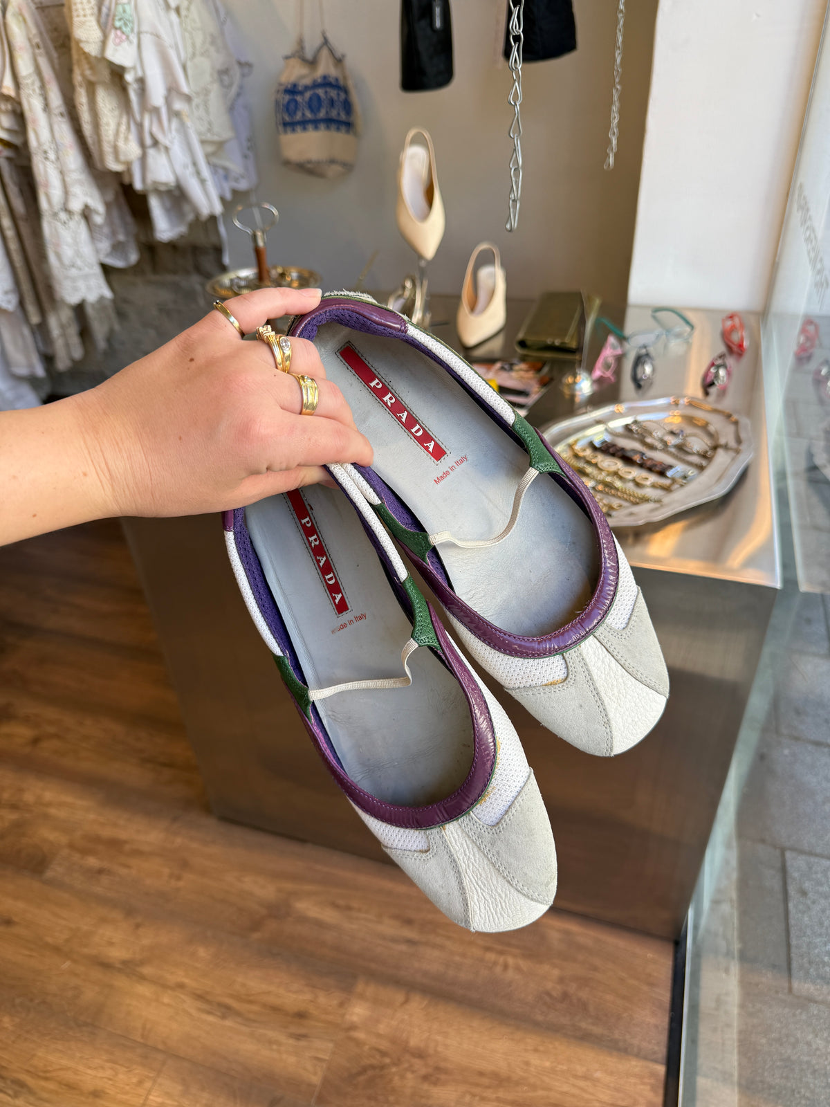 Prada Sport Mary Jane Ballet Flats