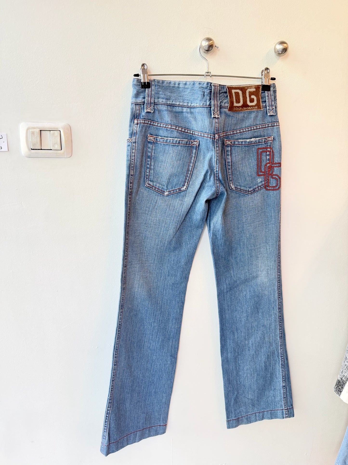Early 2000s Dolce & Gabbana DG Low-Rise Flared Jeans