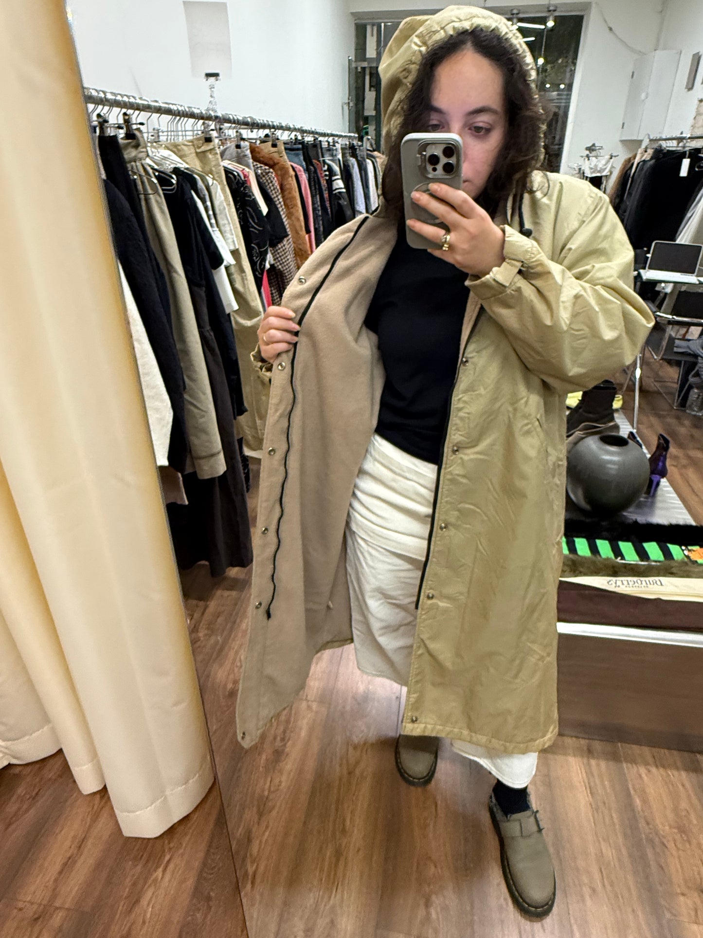 Y’s for Living Hooded Long Coat 90s