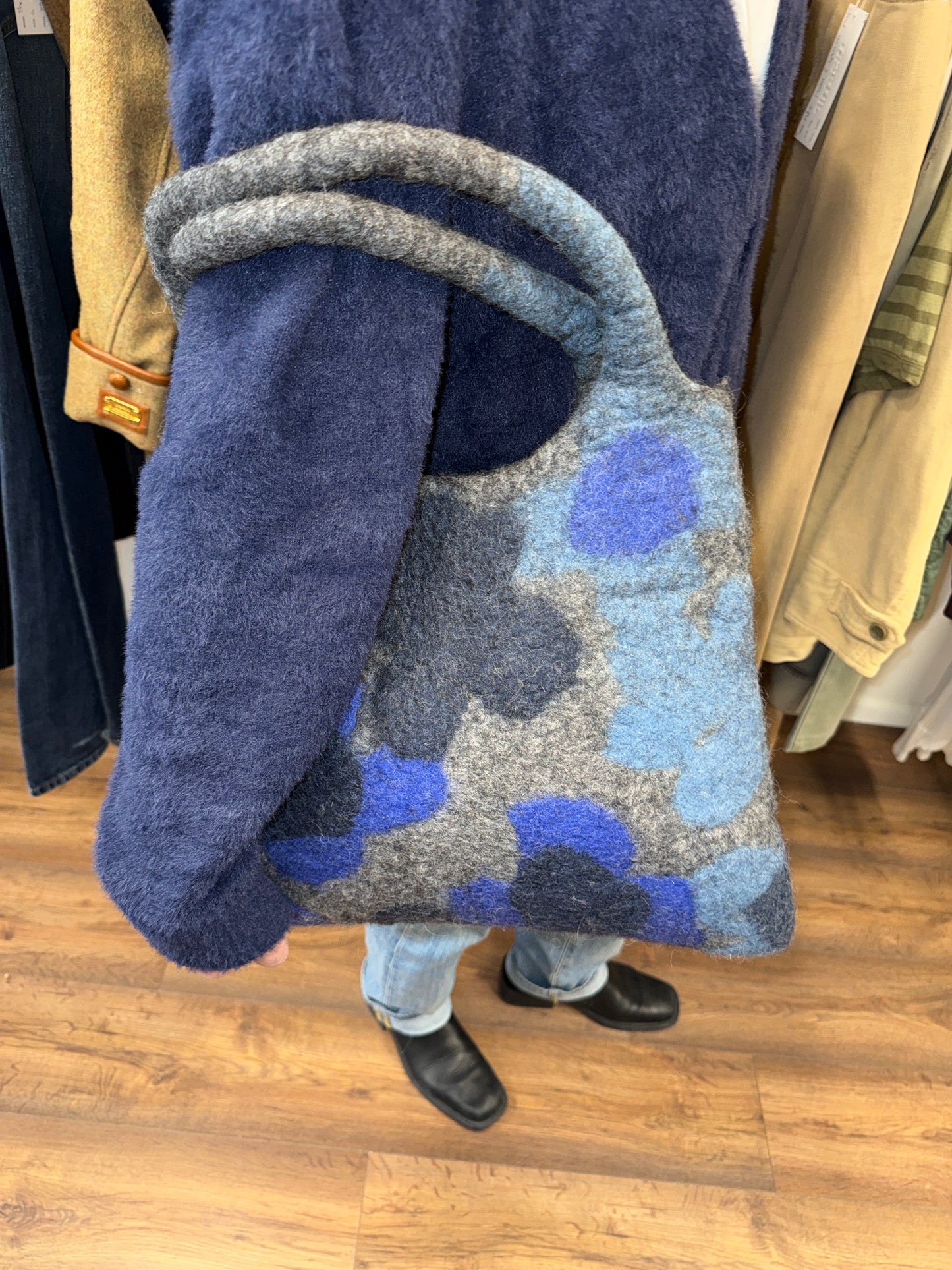 Plantation Wool Floral Tote Bag