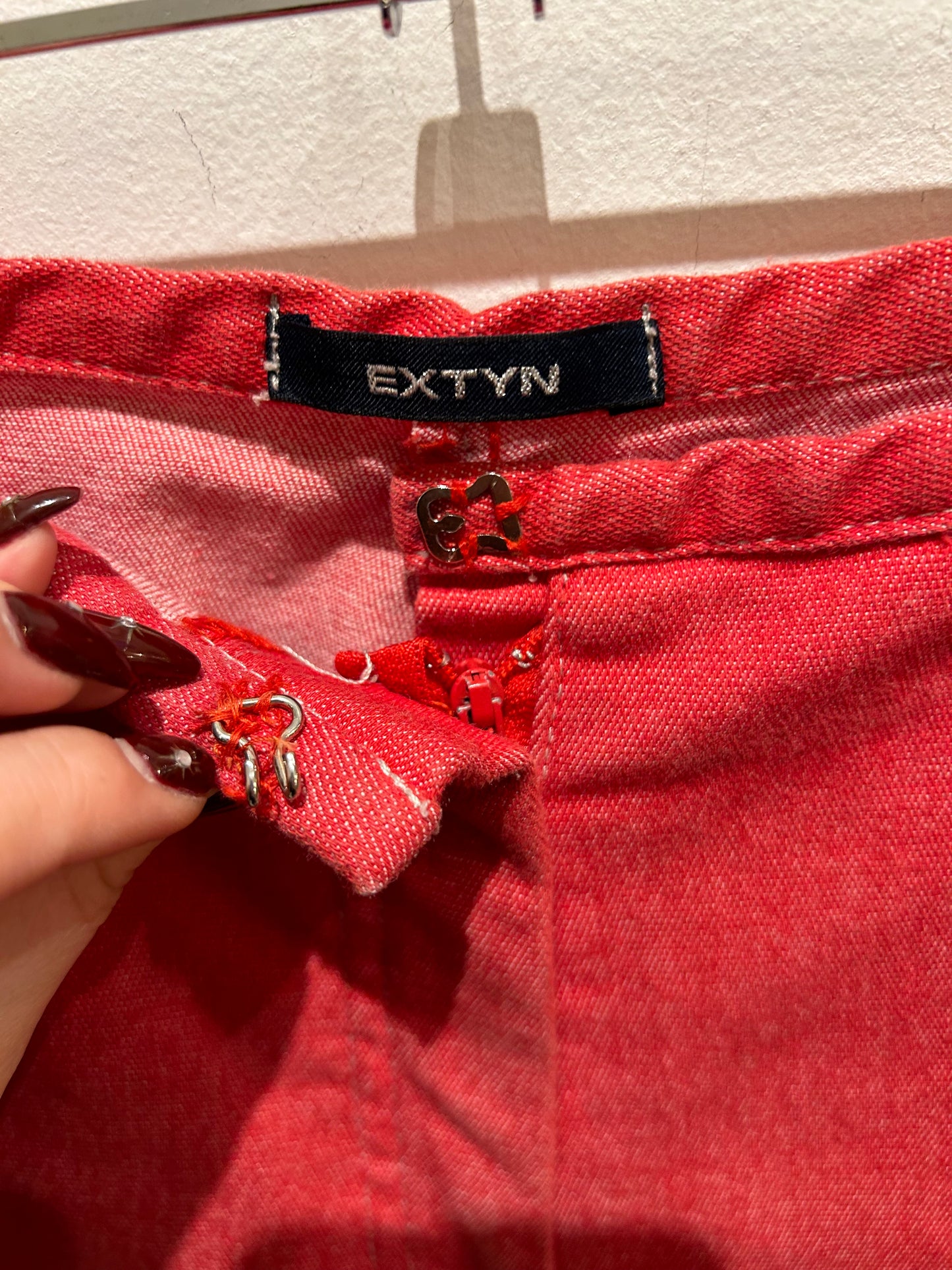 EXTYN red Y2K pants