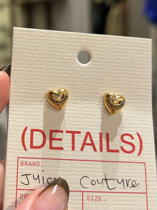 JUICY COUTURE gold plated heart earrings