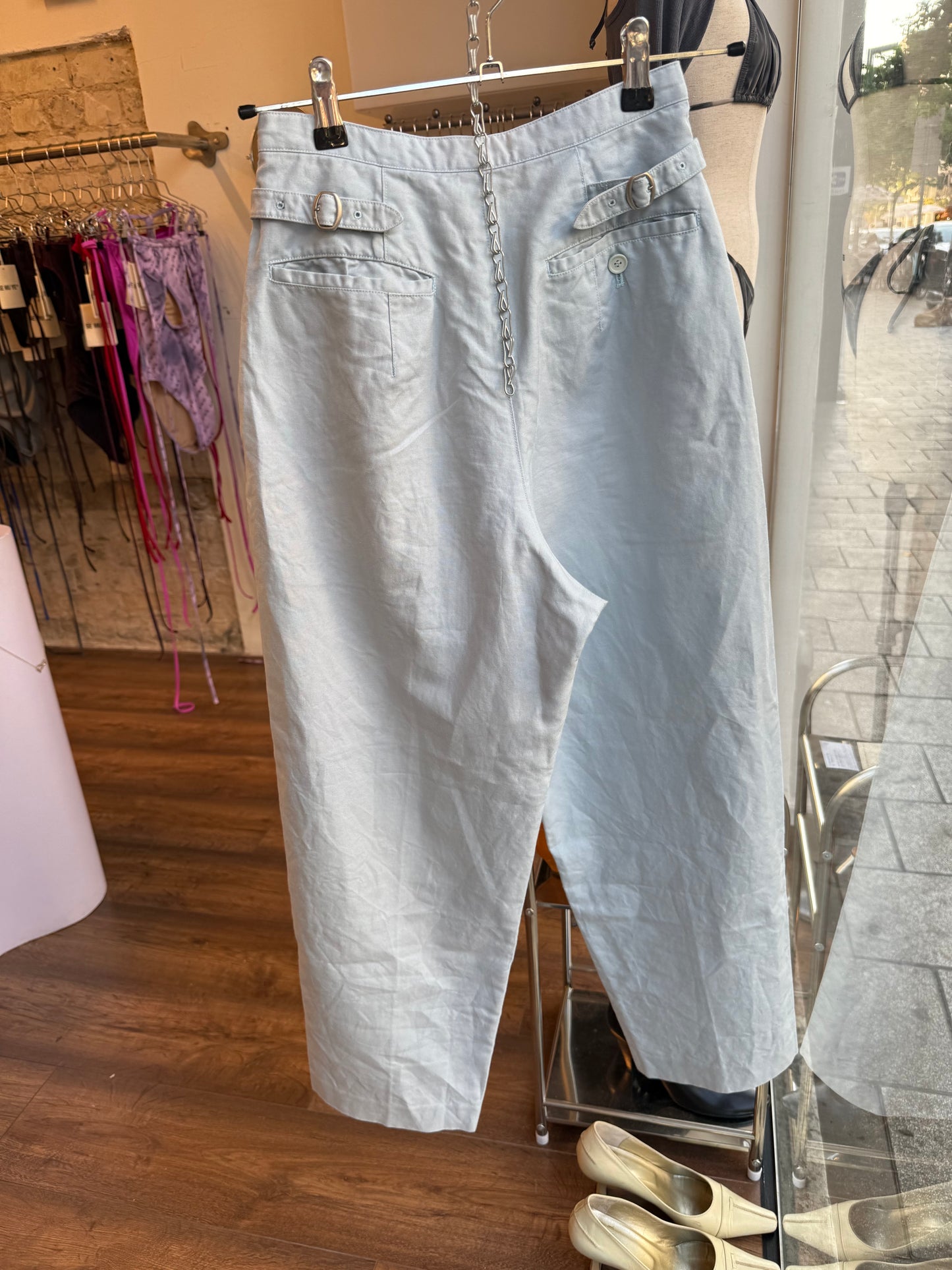 I.S Issey Miyake Buckle Trousers
