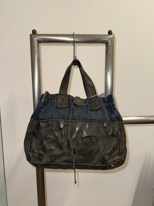 tricot COMME des GARÇONS Denim & Leather Tote