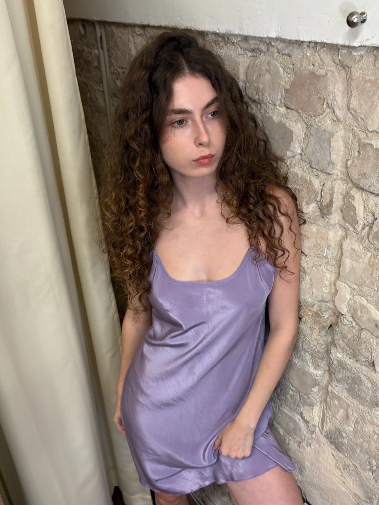 Vintage 90s lilac slip dress