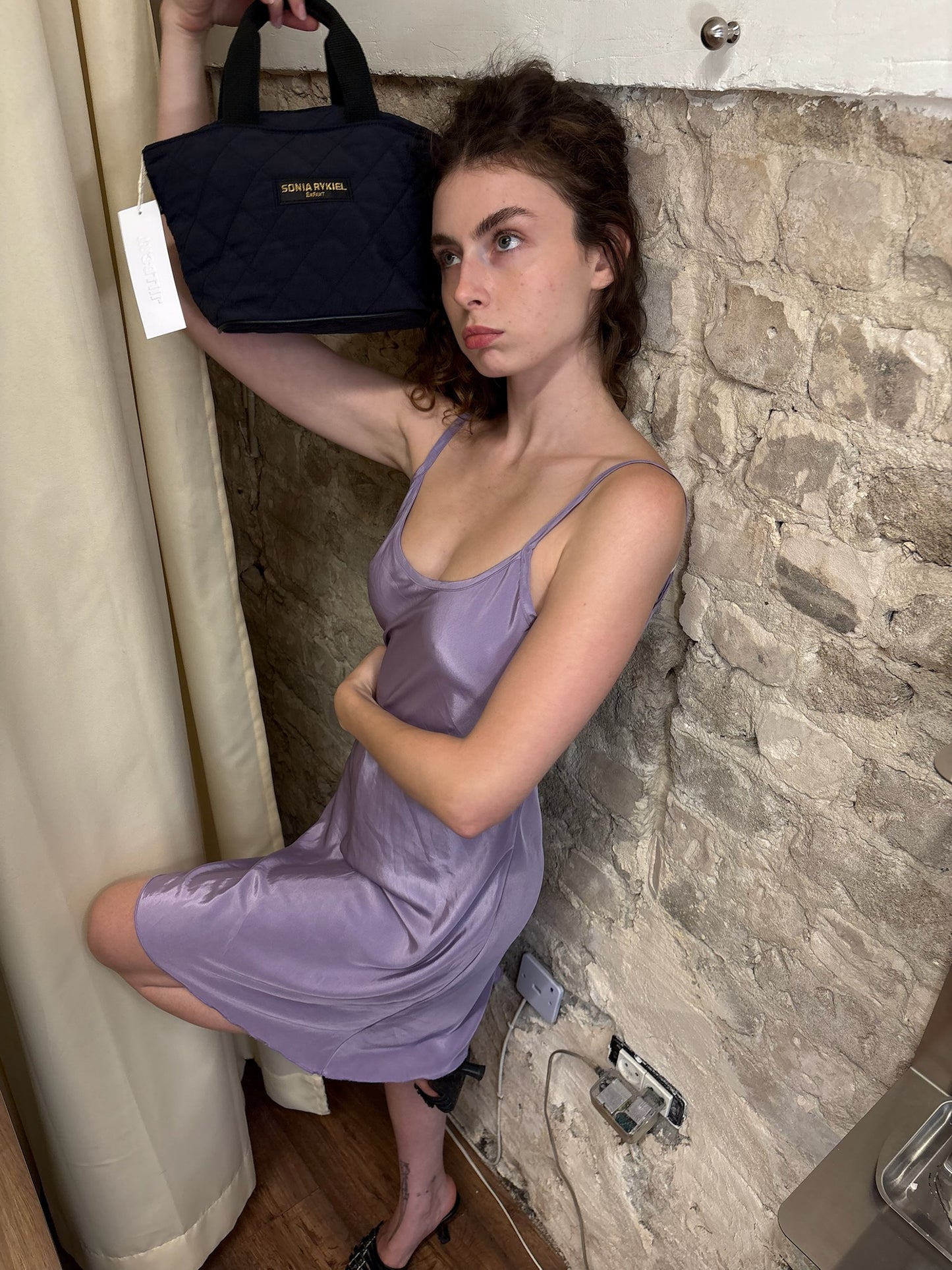 Vintage 90s lilac slip dress