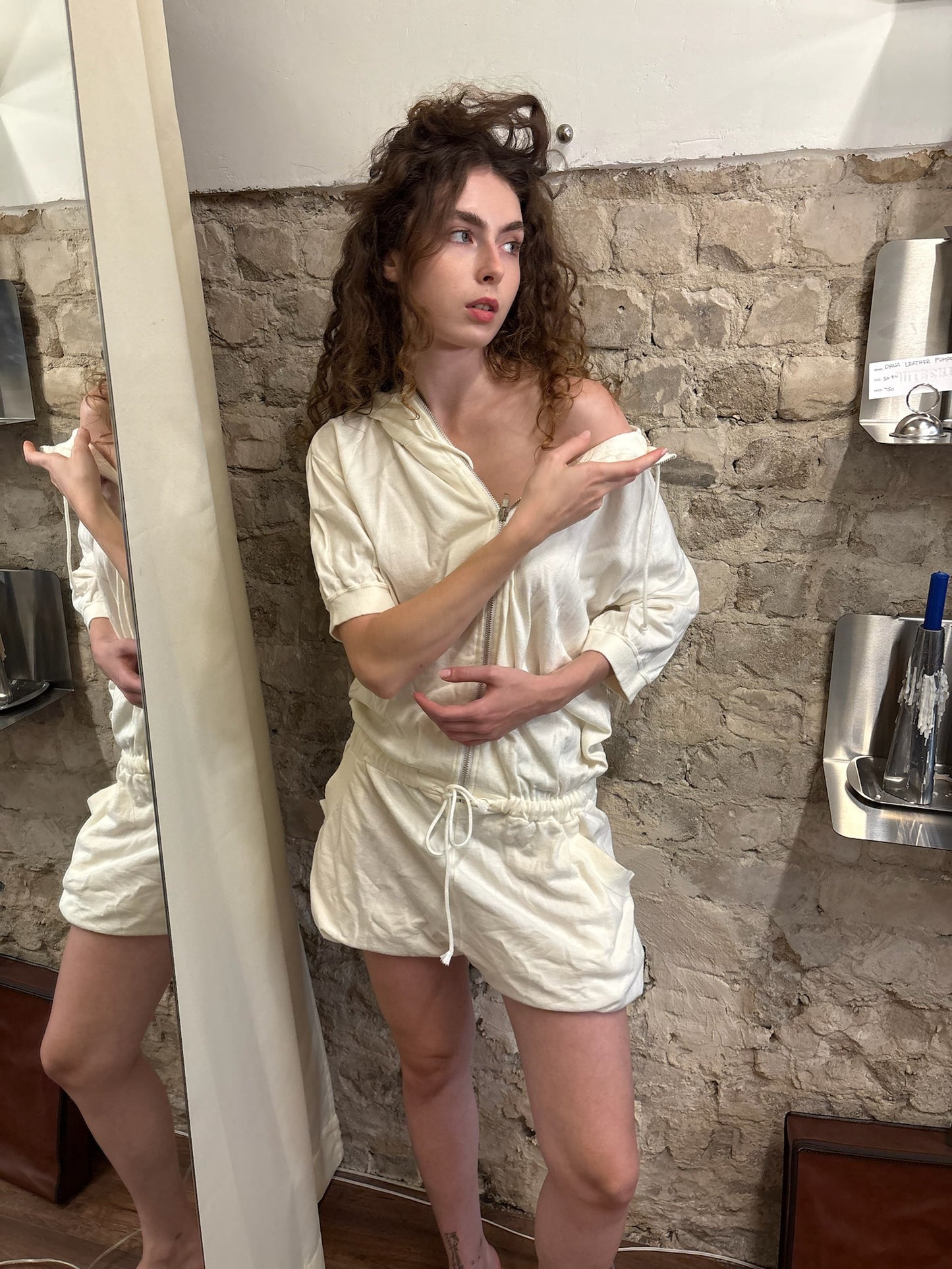 1980s I.S. Issey Miyake Sport hooded cotton jumpsuit
