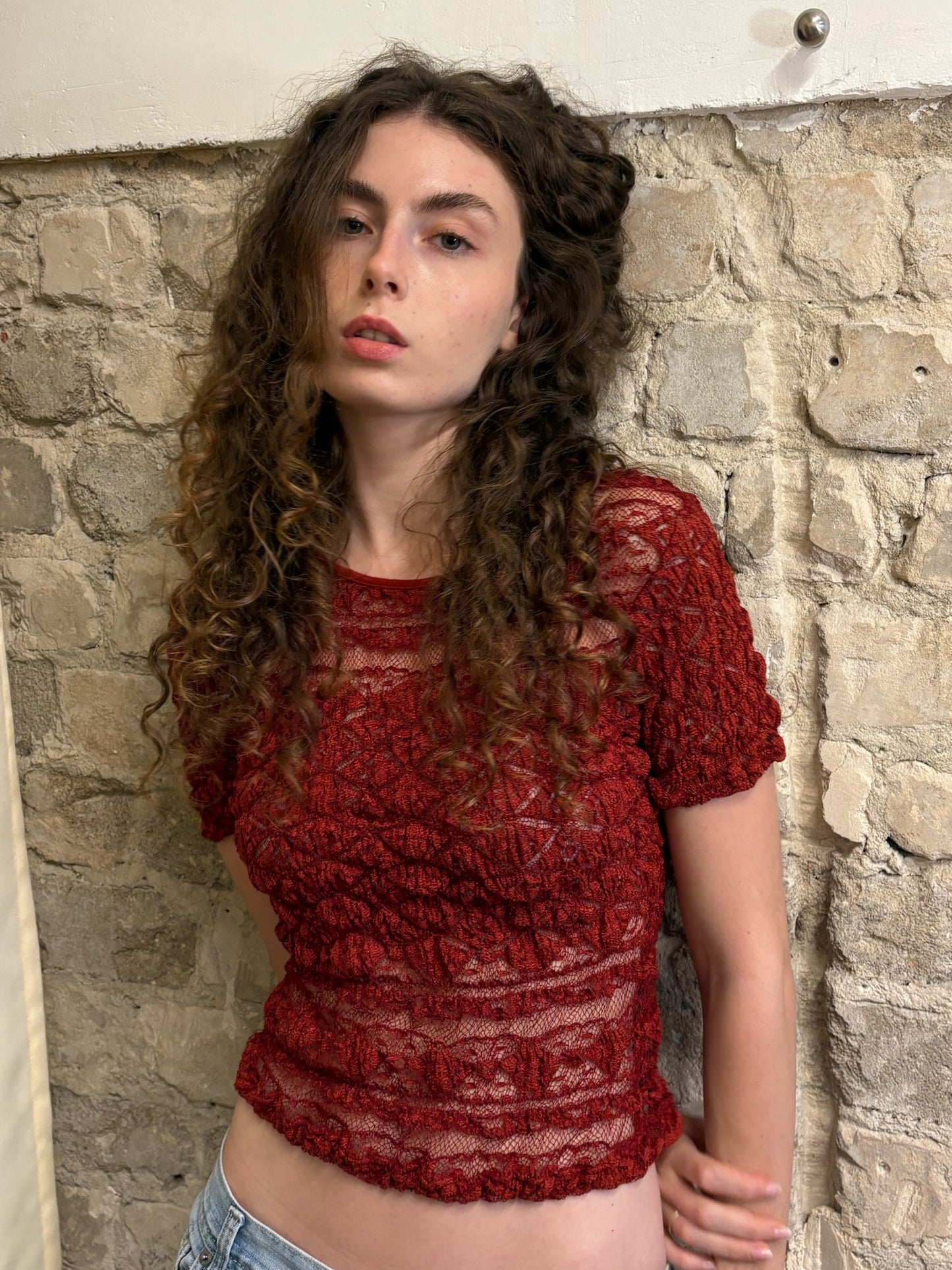Bazar de Christian Lacroix late 1990s lace top