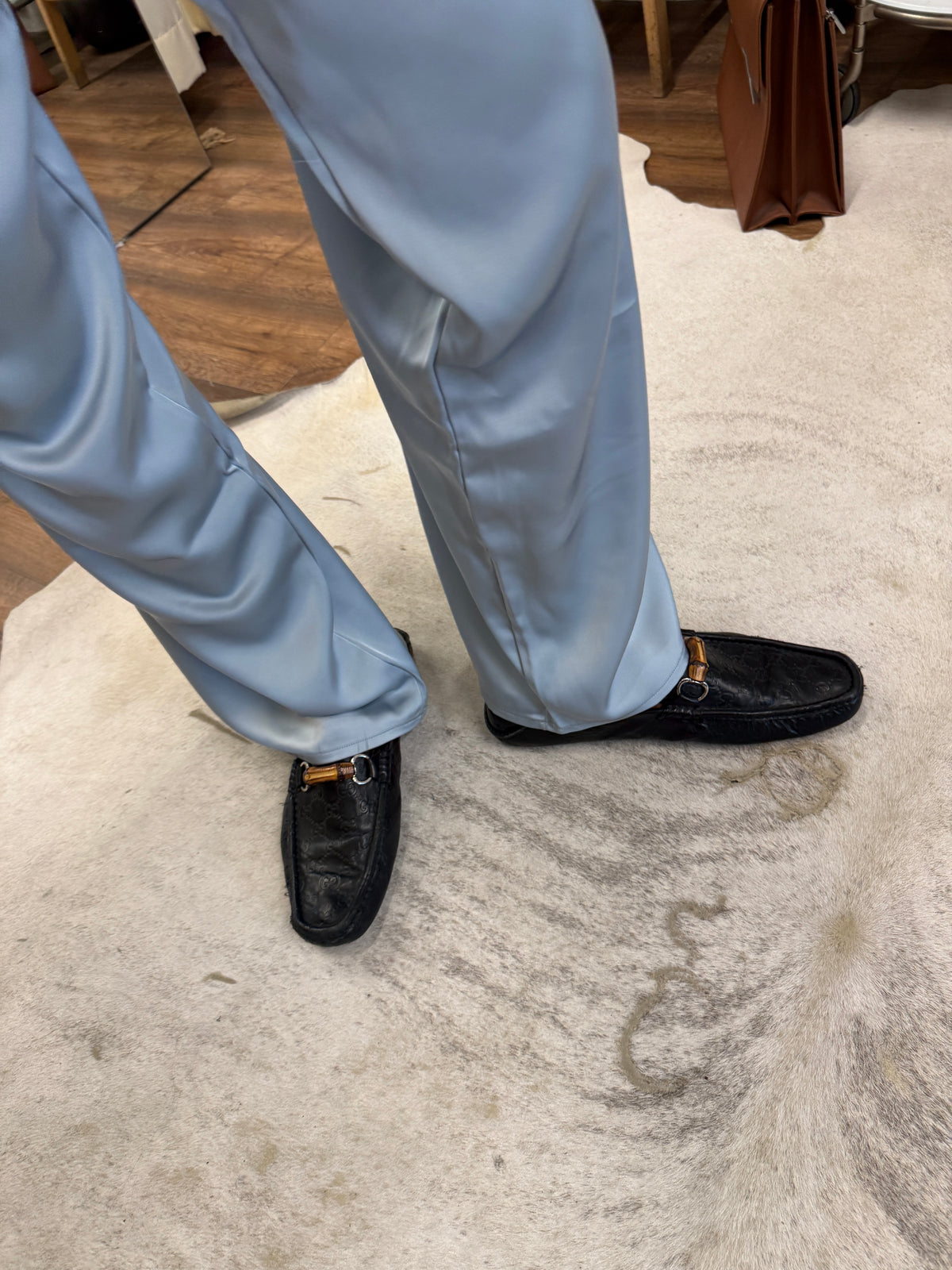 Gucci Bamboo Horsebit Guccissima Leather Driving Loafers