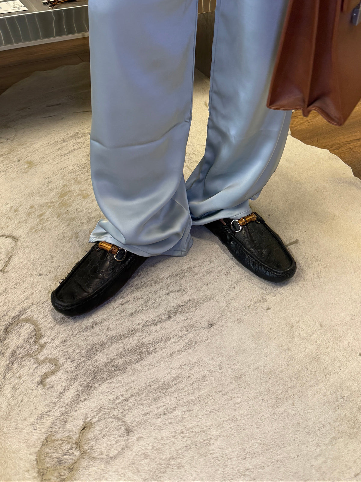Gucci Bamboo Horsebit Guccissima Leather Driving Loafers