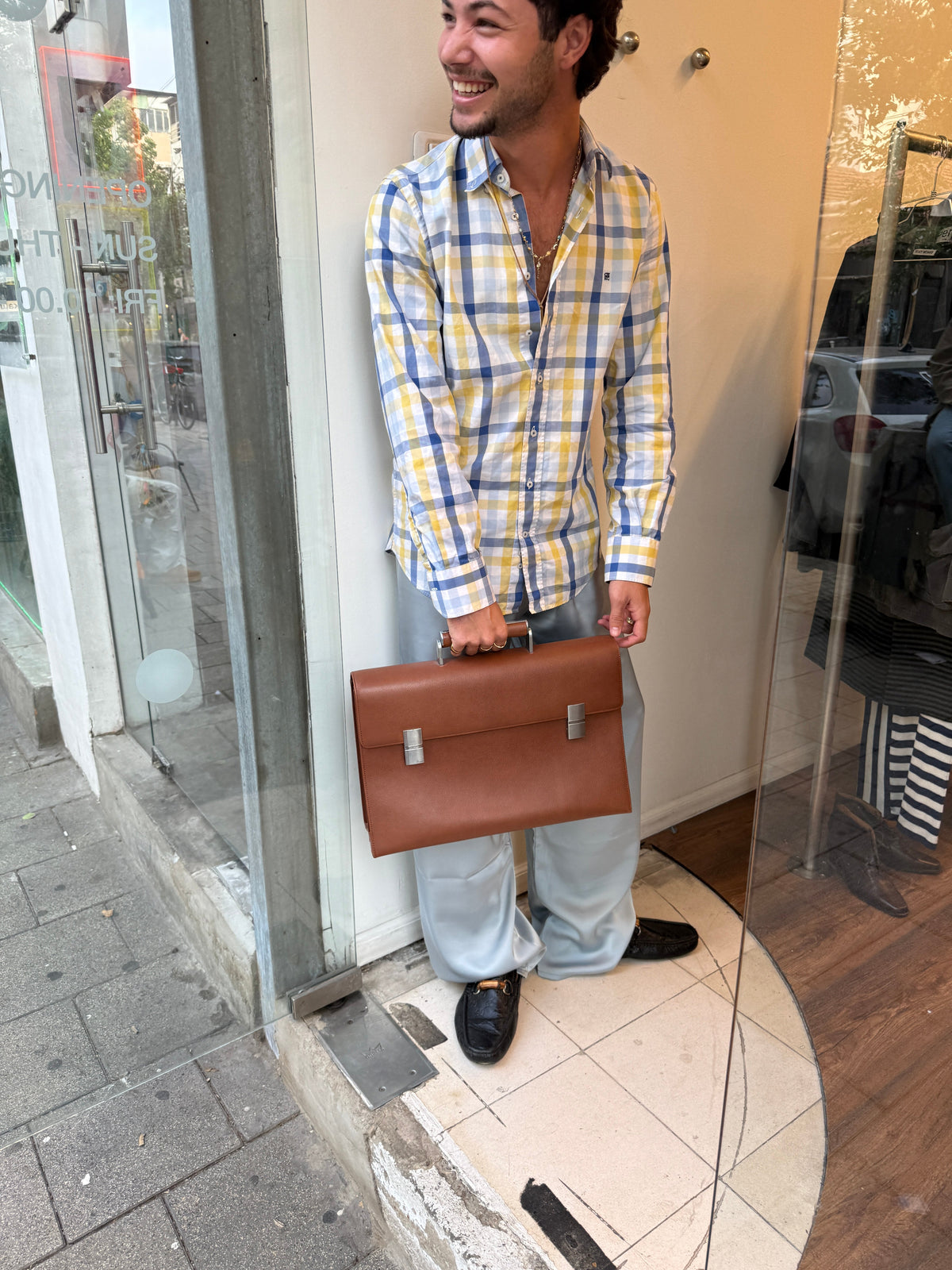 Porsche Design French Classic Leather Briefcase
