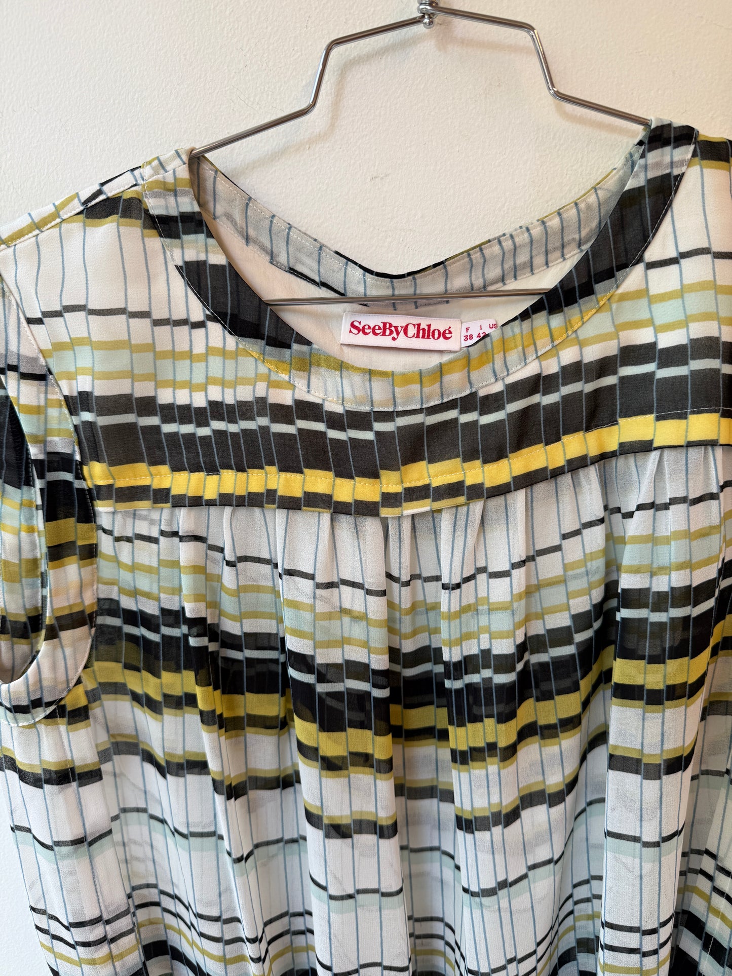See By Chloé Pleated Printed Top
