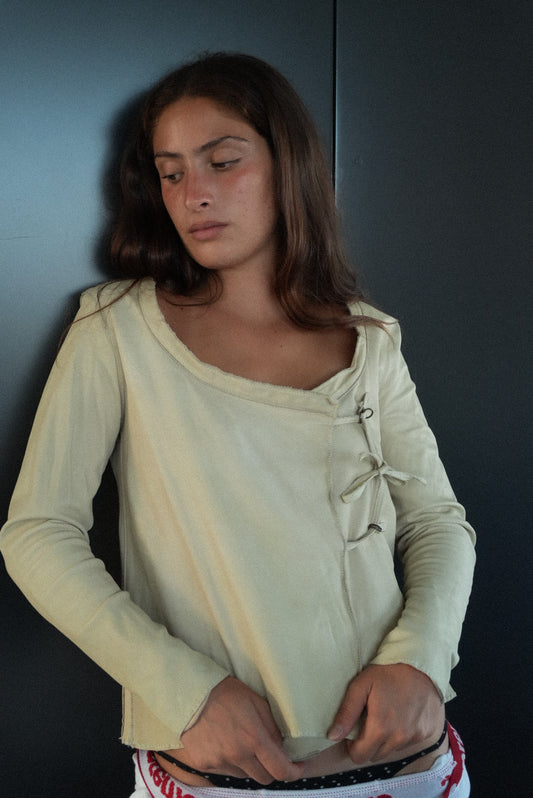 Sisii Washable Leather Wrap Top
