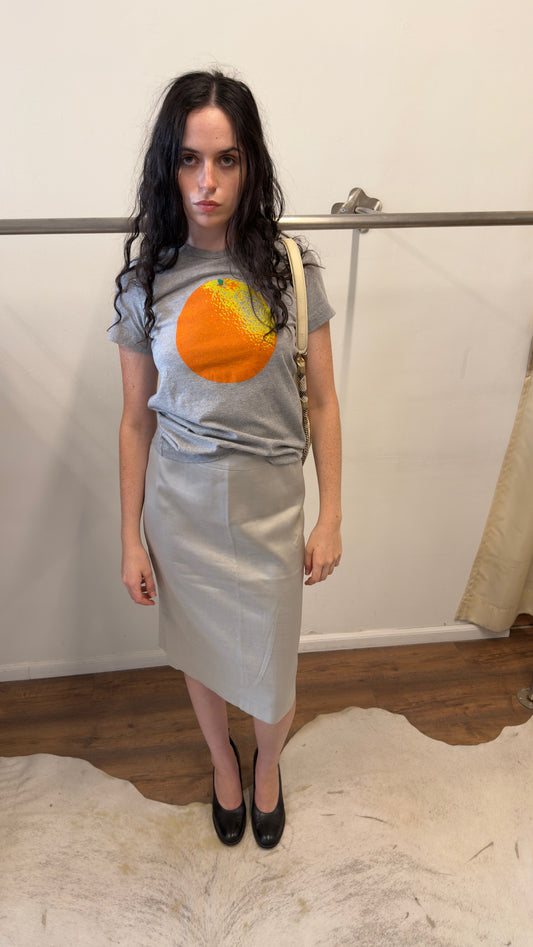 Calvin Klein Collection Silk & Wool Pencil Skirt