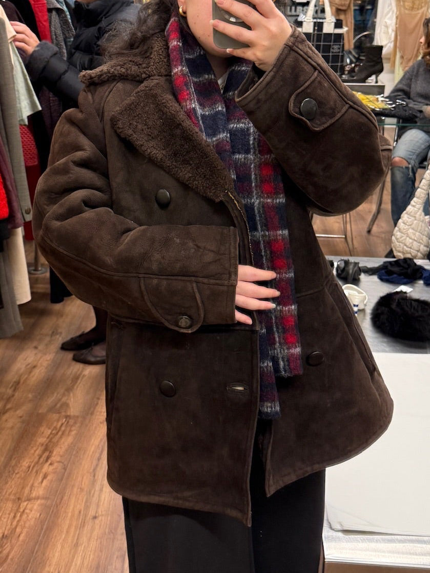 Mens Heavy Wool & Sheepskin Coat