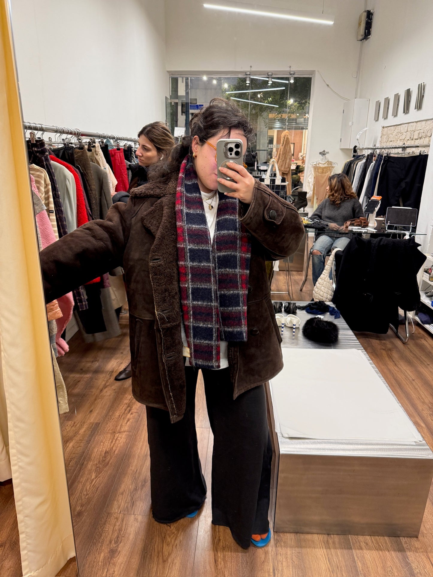 Mens Heavy Wool & Sheepskin Coat