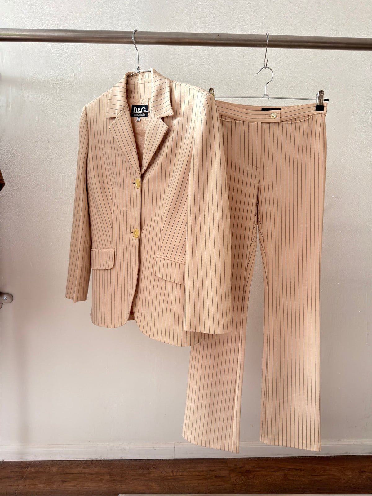 D&G Dolce & Gabbana Pinstripe Jacket and Trousers Suit