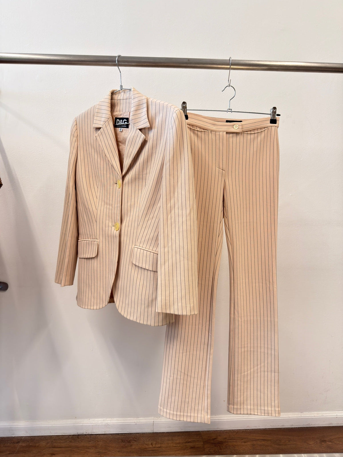D&G Dolce & Gabbana Pinstripe Jacket and Trousers Suit