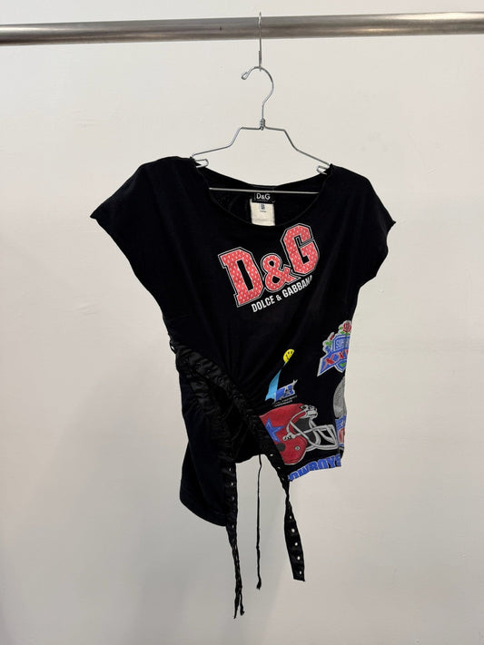 D&G Dolce & Gabbana Varsity Logo Print T-Shirt