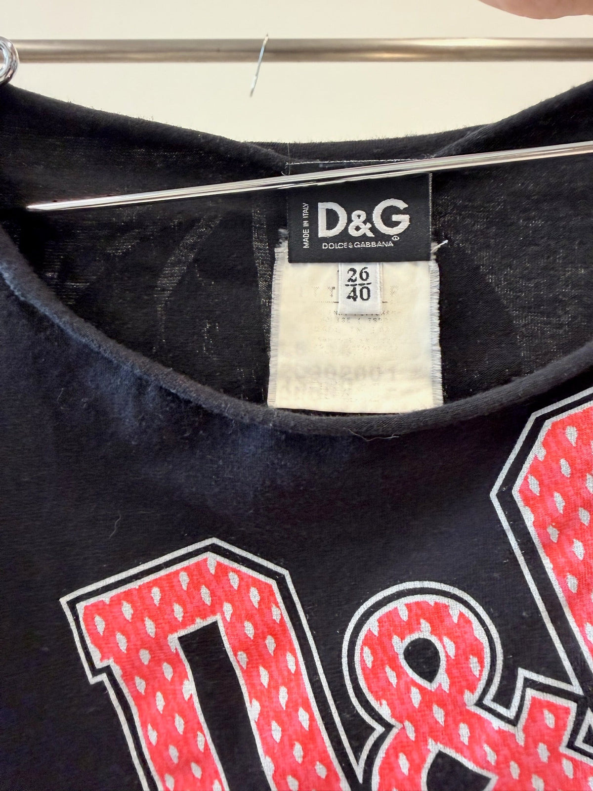 D&G Dolce & Gabbana Varsity Logo Print T-Shirt