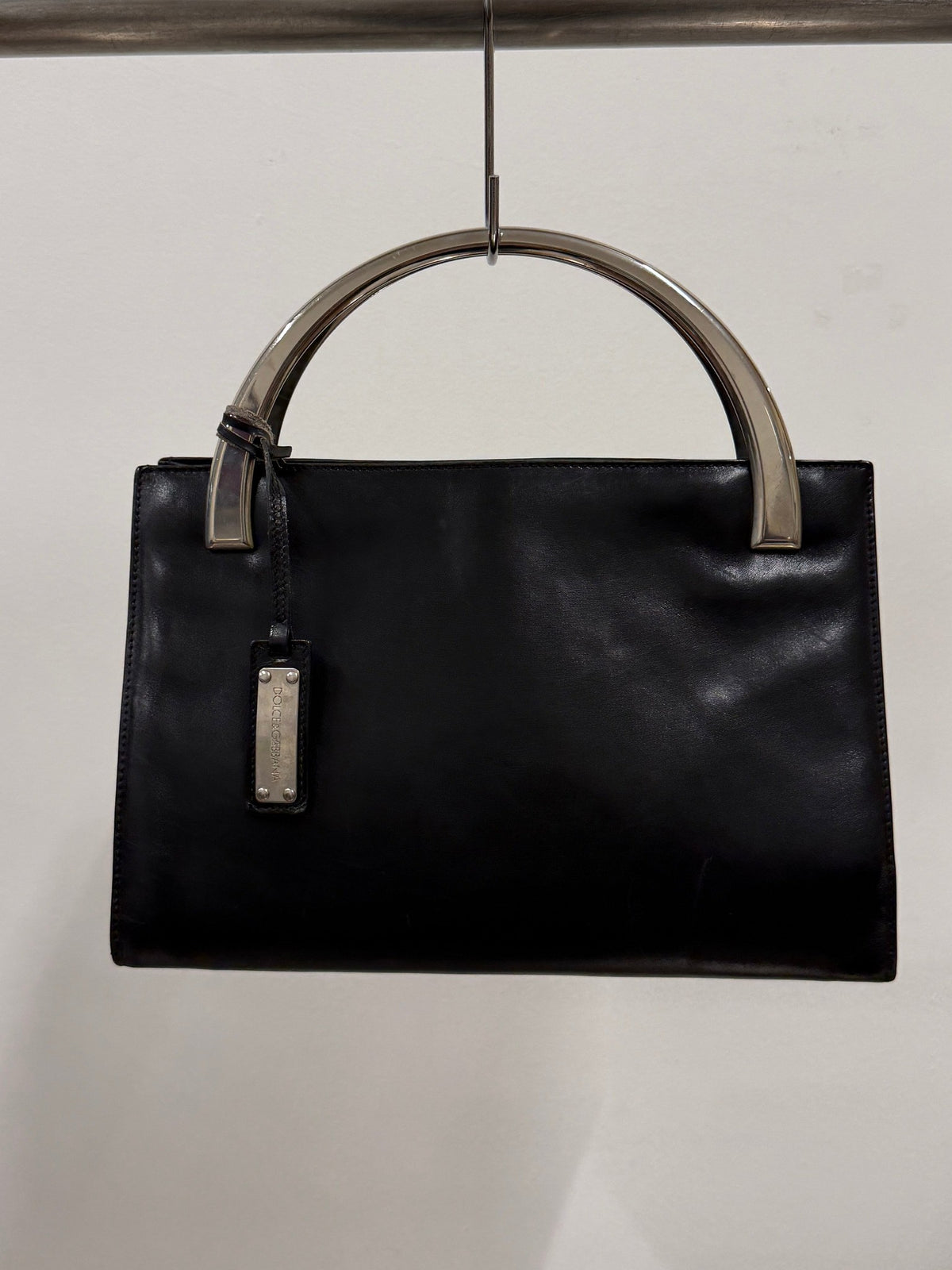 Dolce & Gabbana Leather Metal Arch Handle Bag