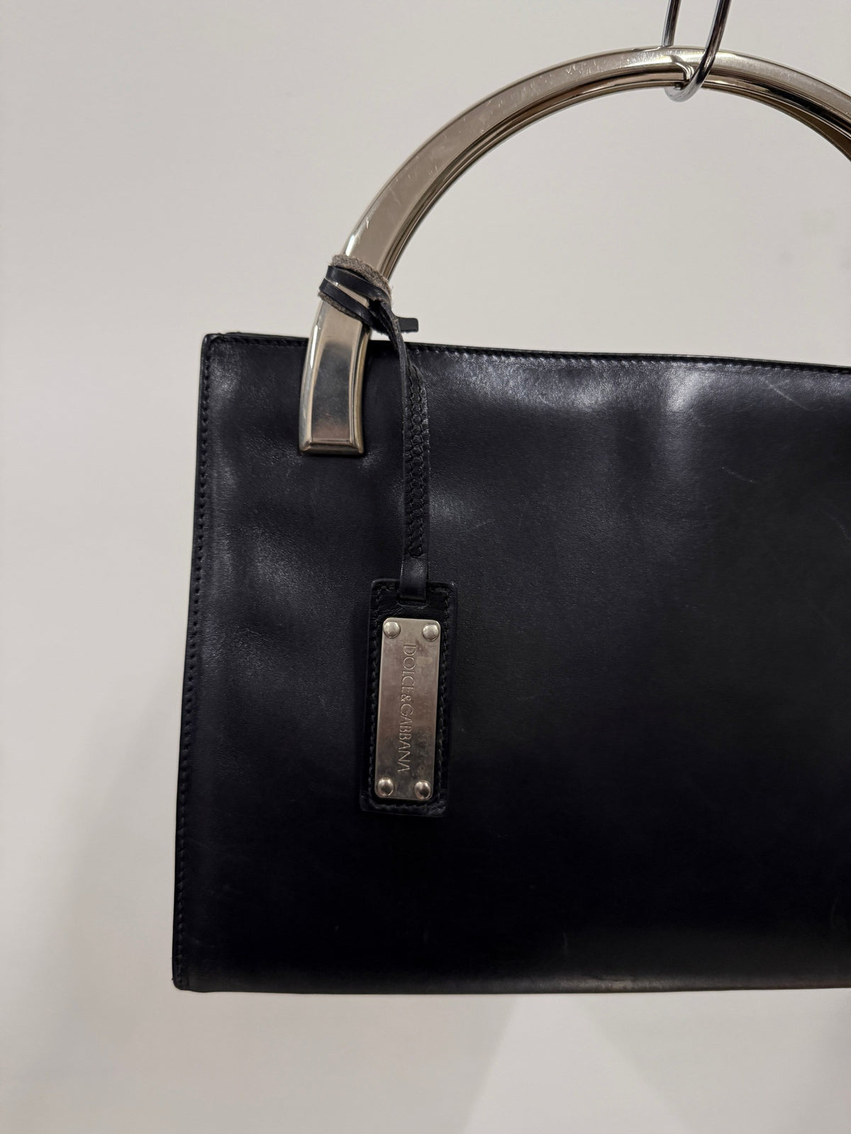 Dolce & Gabbana Leather Metal Arch Handle Bag