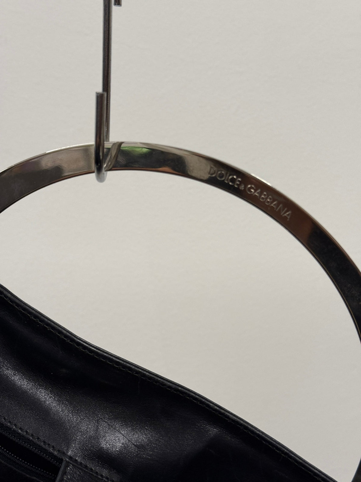 Dolce & Gabbana Leather Metal Arch Handle Bag
