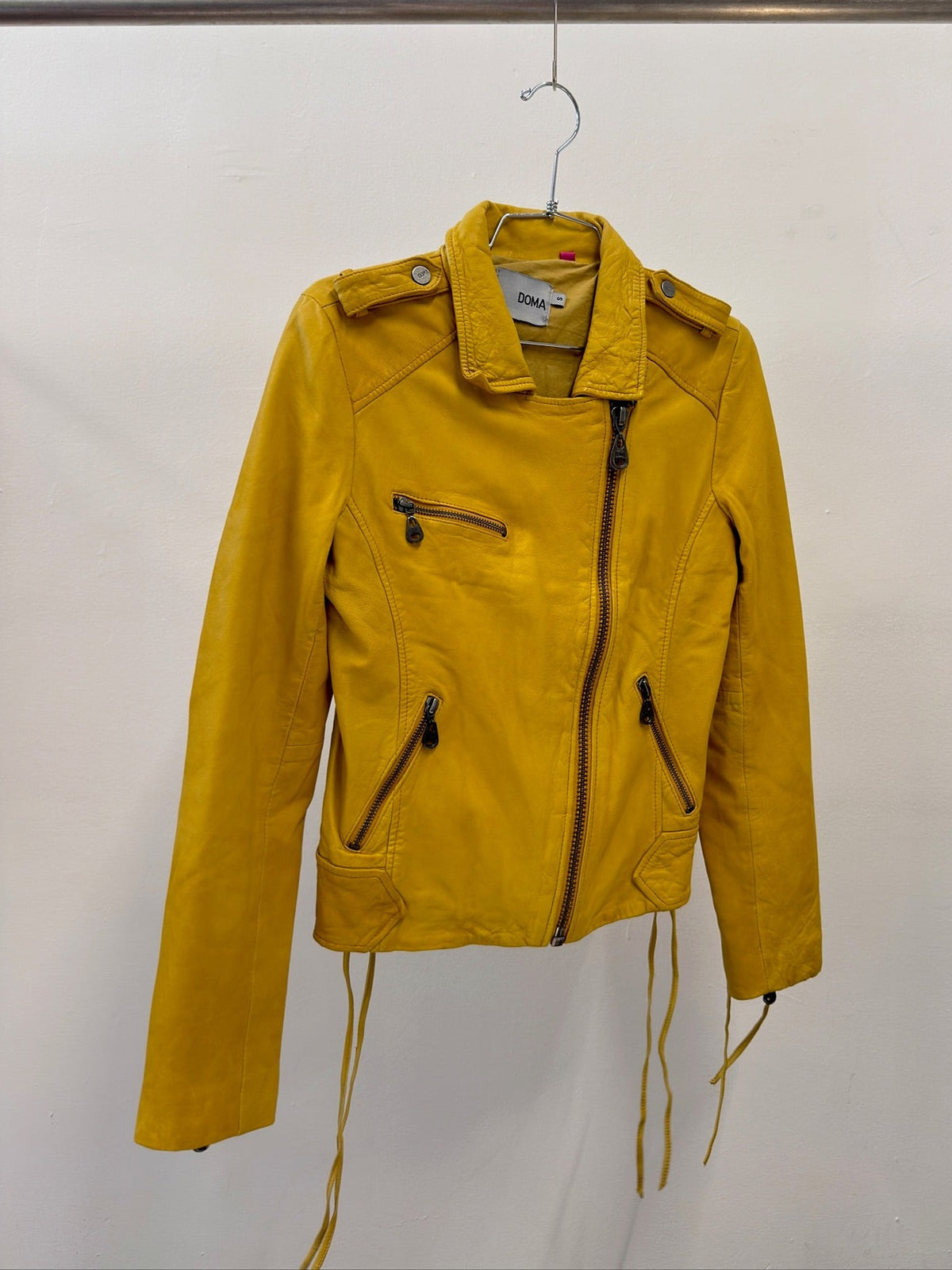 DOMA Leather Biker Jacket S