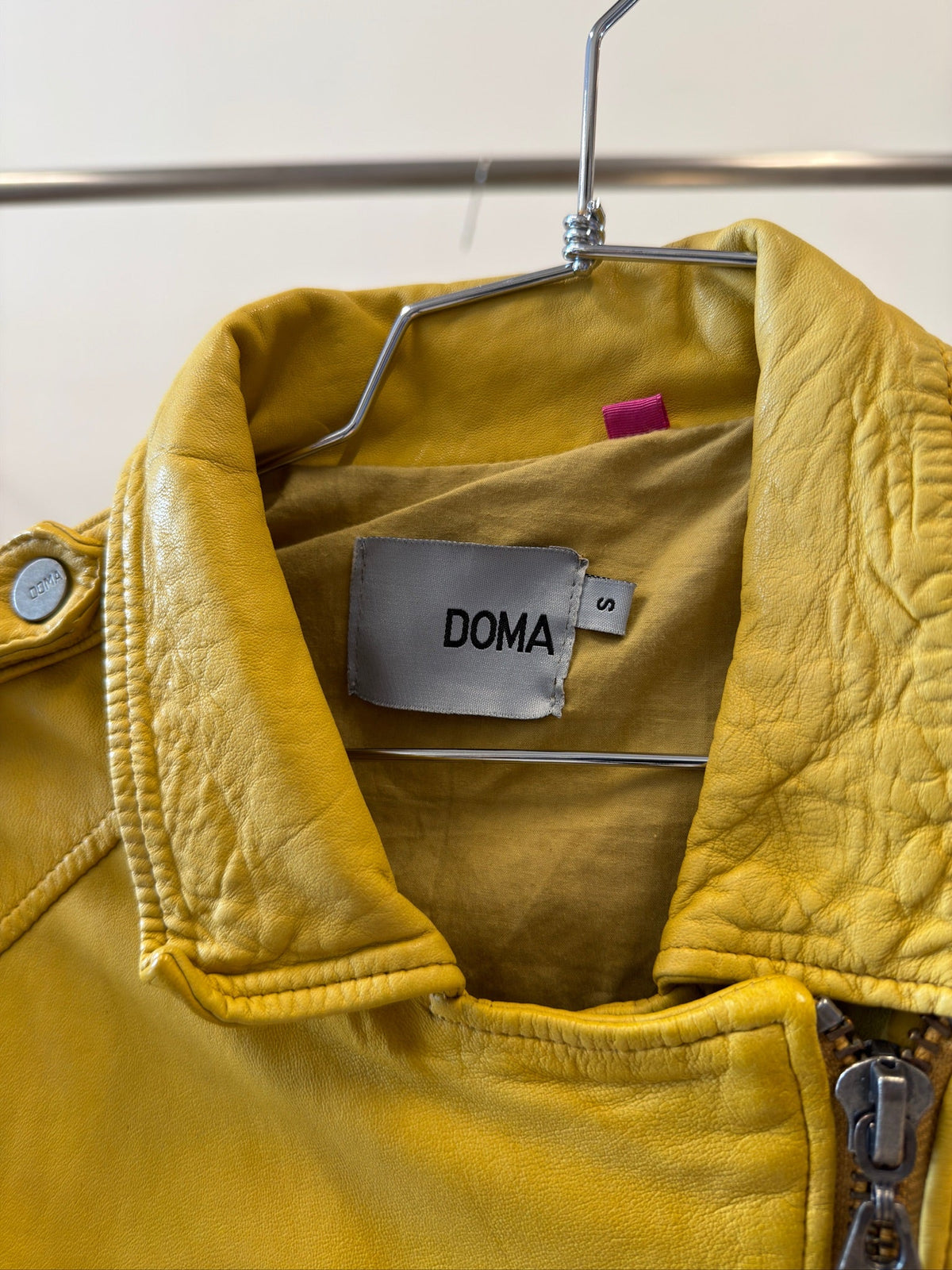 DOMA Leather Biker Jacket S