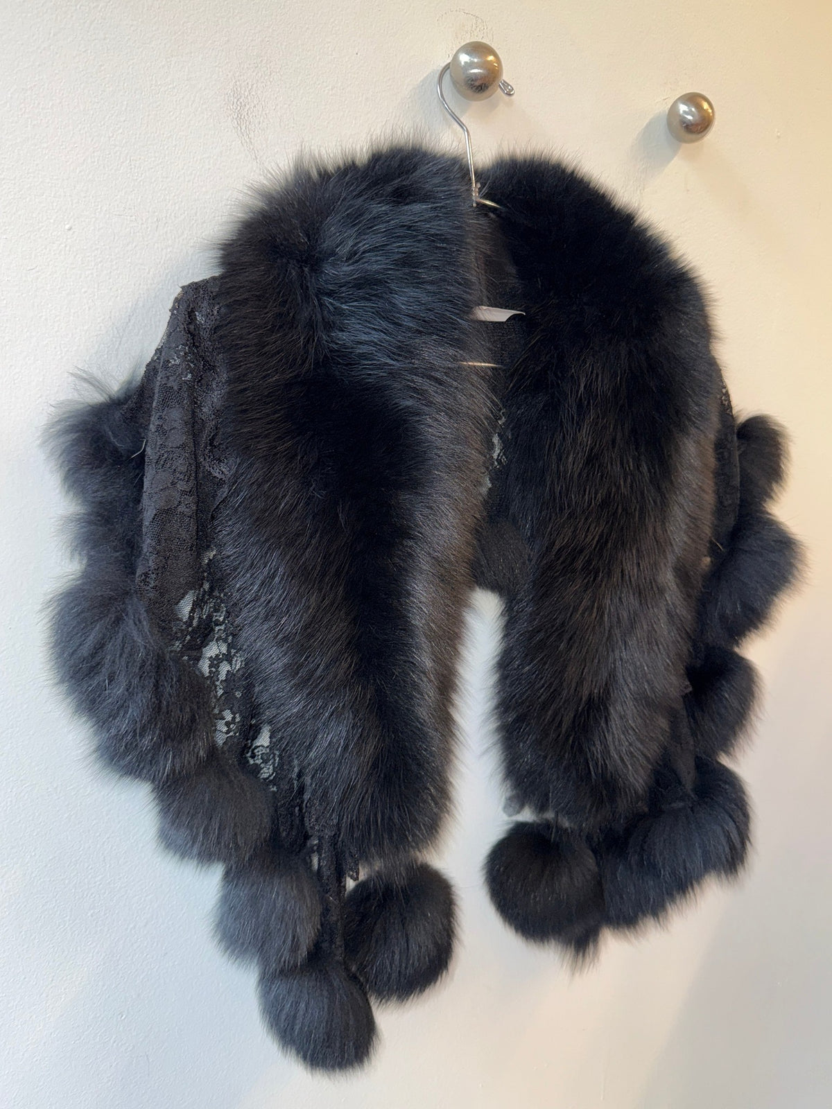 Fox Fur Stole with Lace