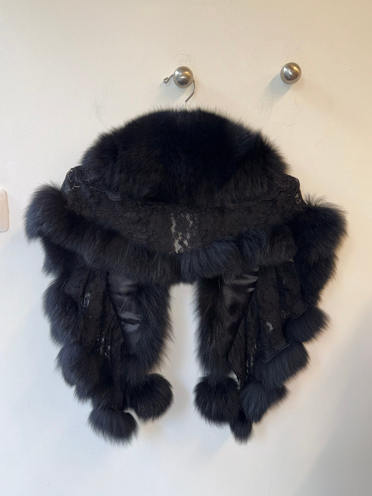 Fox Fur Stole with Lace