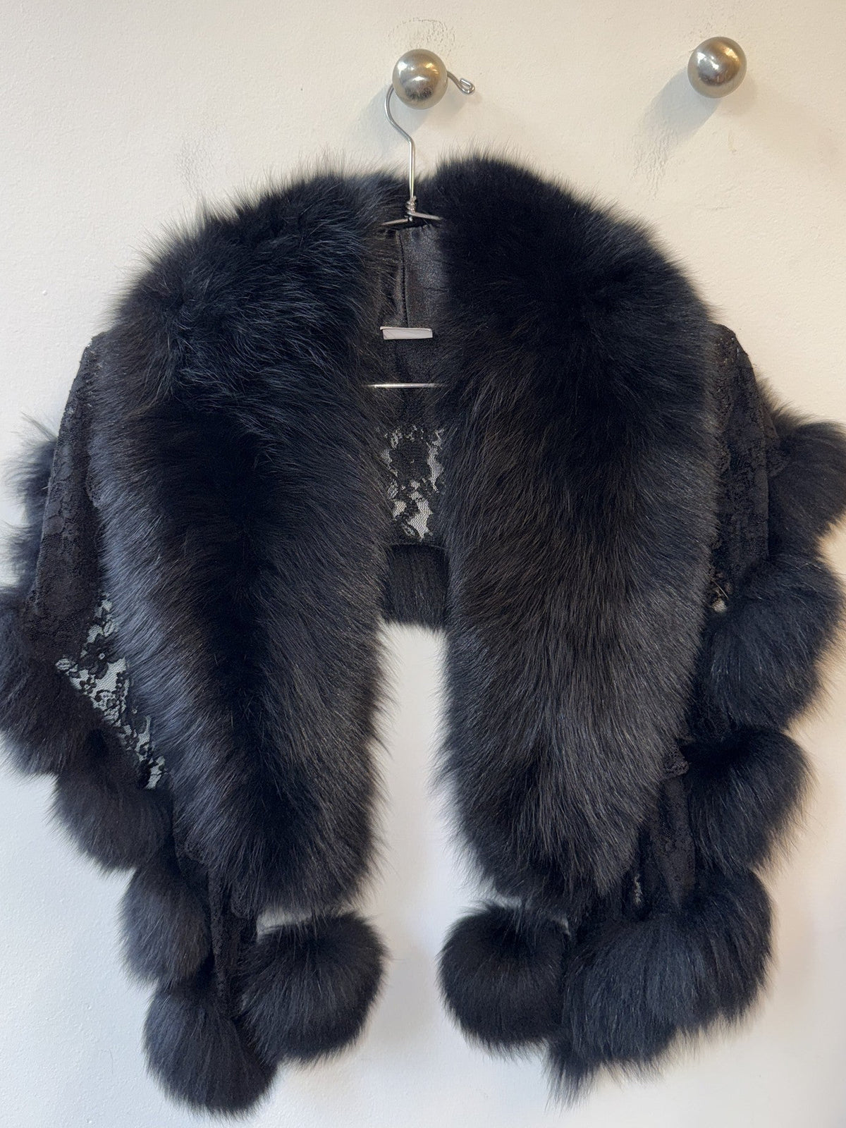 Fox Fur Stole with Lace