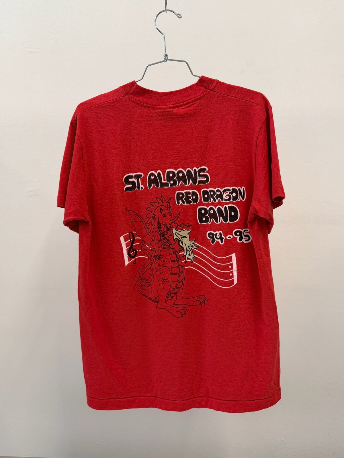 Fruit of the Loom St. Albans Red Dragon Band T-Shirt M