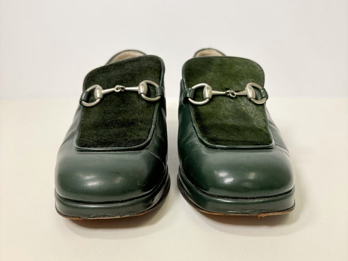 Gucci Horsebit Calf Hair Leather Loafers 35 EU