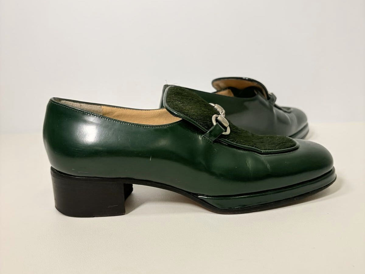 Gucci Horsebit Calf Hair Leather Loafers 35 EU