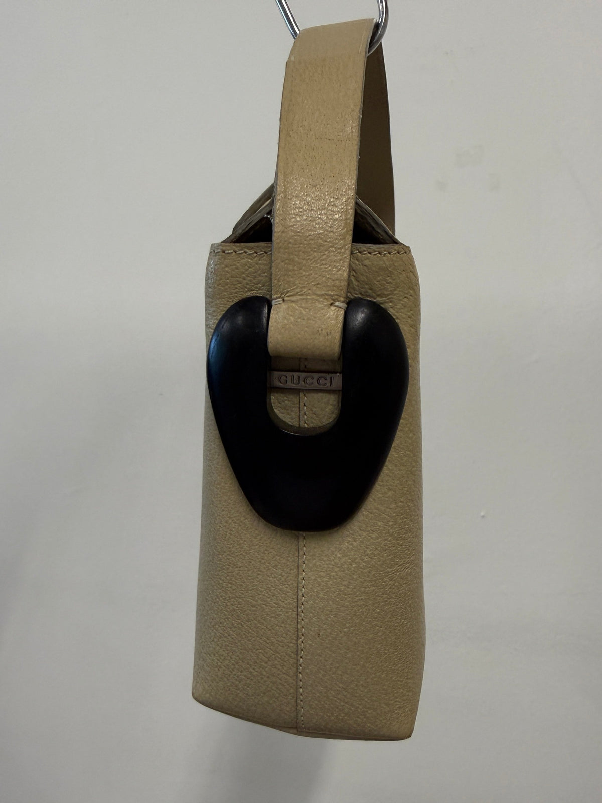 Gucci Leather Ring Handle Pouch Bag