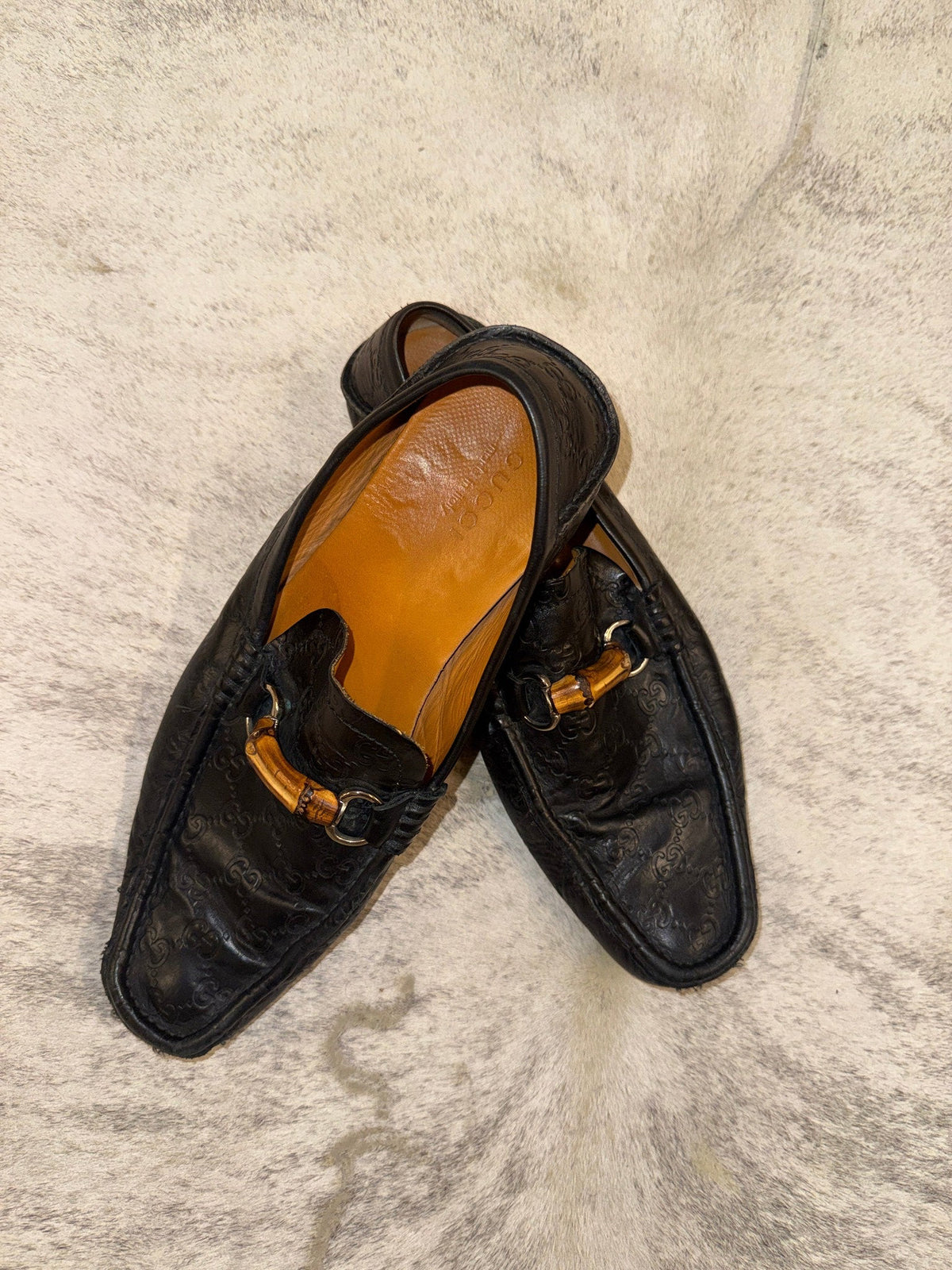 Gucci Bamboo Horsebit Guccissima Leather Driving Loafers