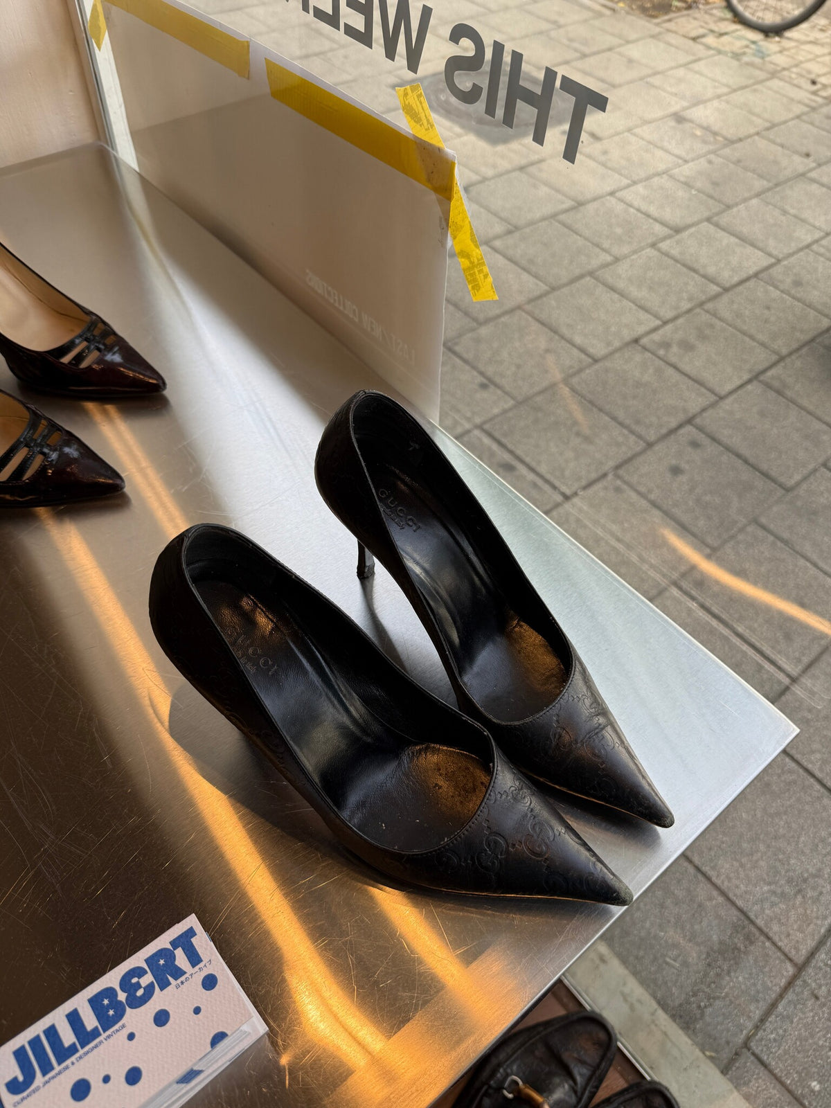 Gucci Guccissima Leather Pointed Pumps 37.5 EU