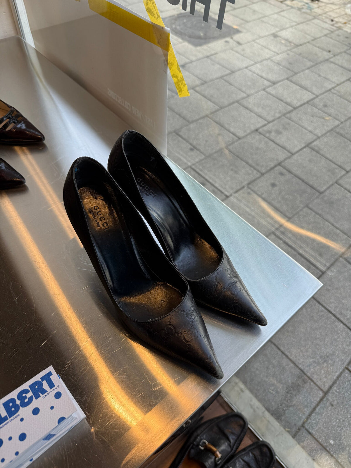 Gucci Guccissima Leather Pointed Pumps 37.5 EU