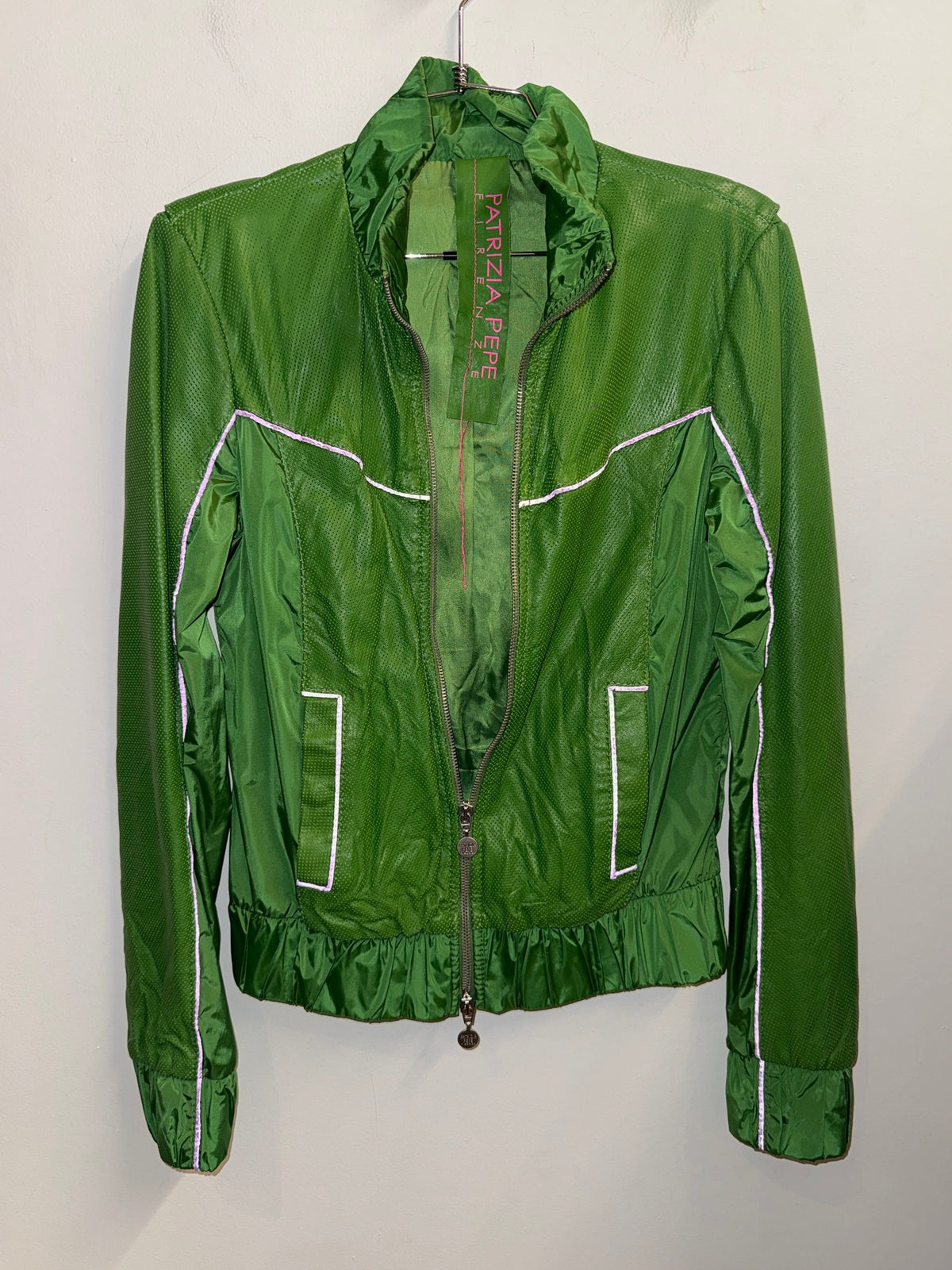 Patrizia Pepe Perforated Leather Jacket