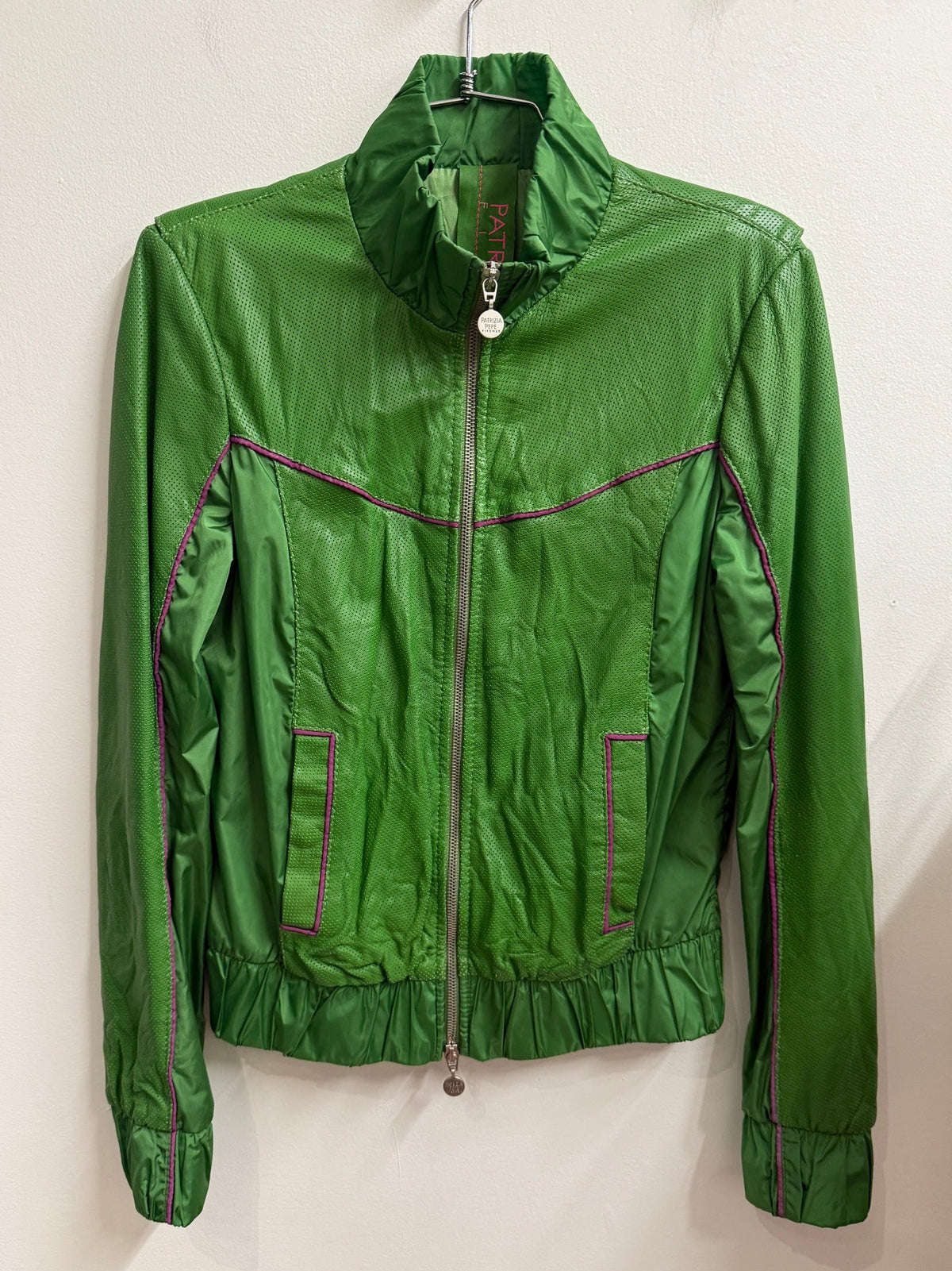 Patrizia Pepe Perforated Leather Jacket
