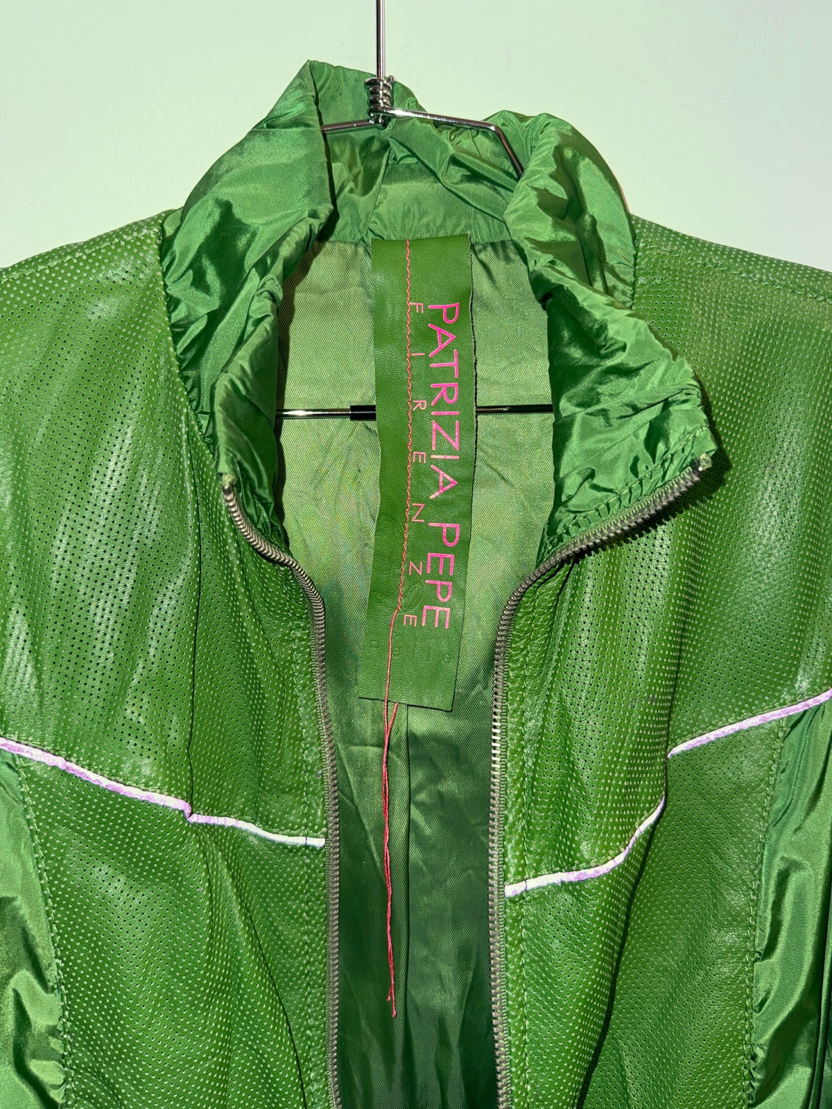 Patrizia Pepe Perforated Leather Jacket