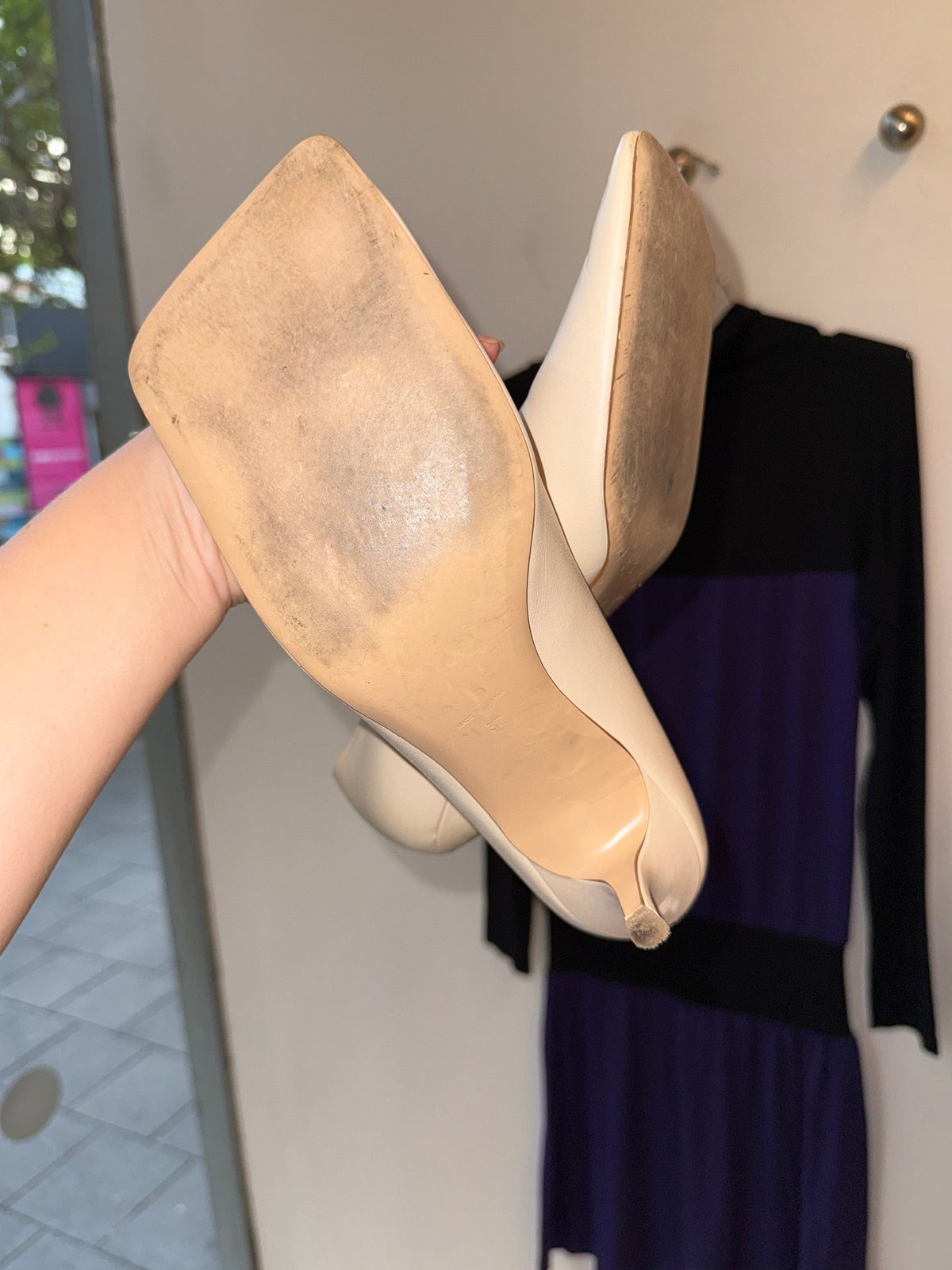 Pippichic Square Toe Leather Pumps 37.5-38 EU