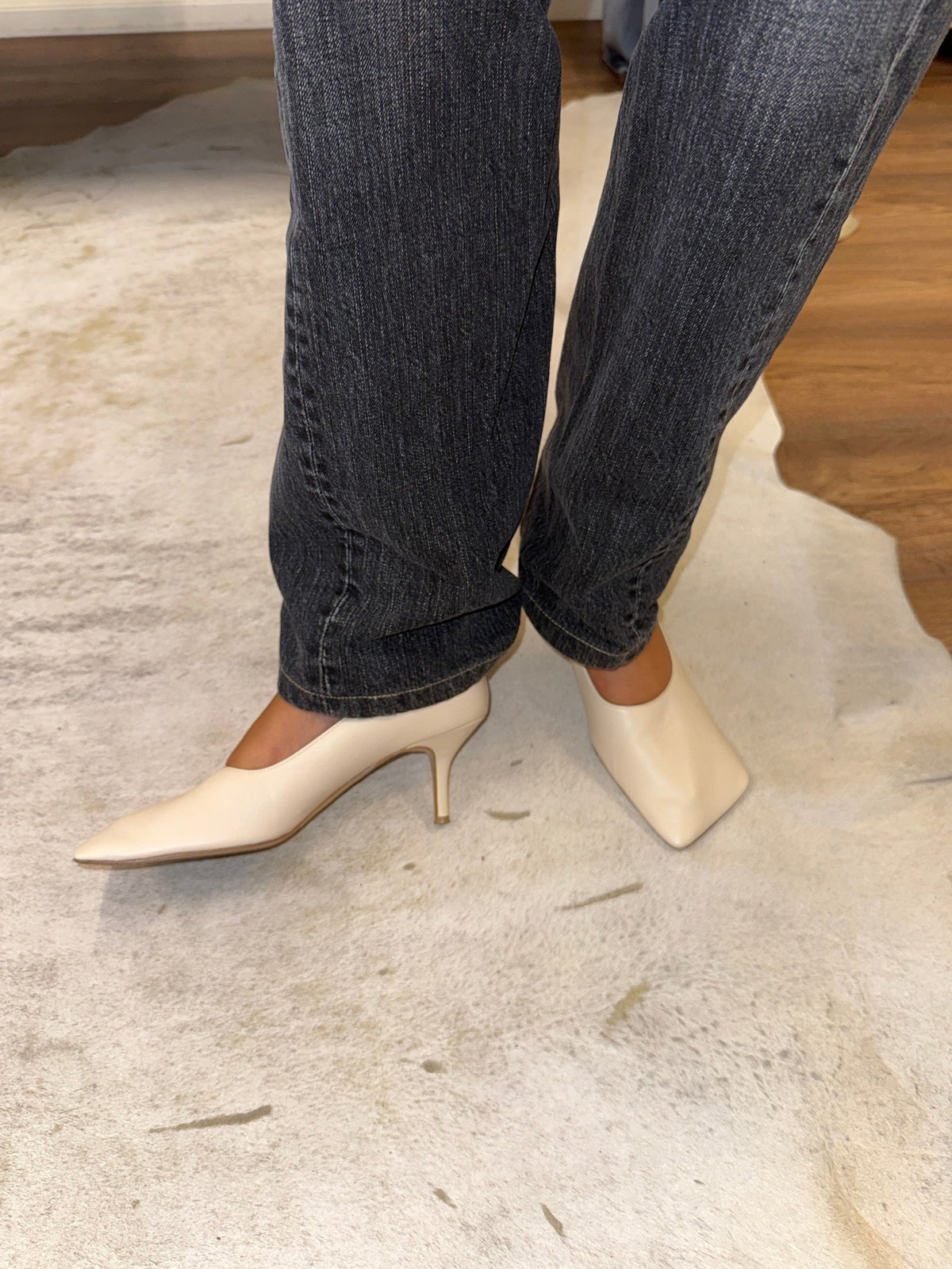 Pippichic Square Toe Leather Pumps 37.5-38 EU