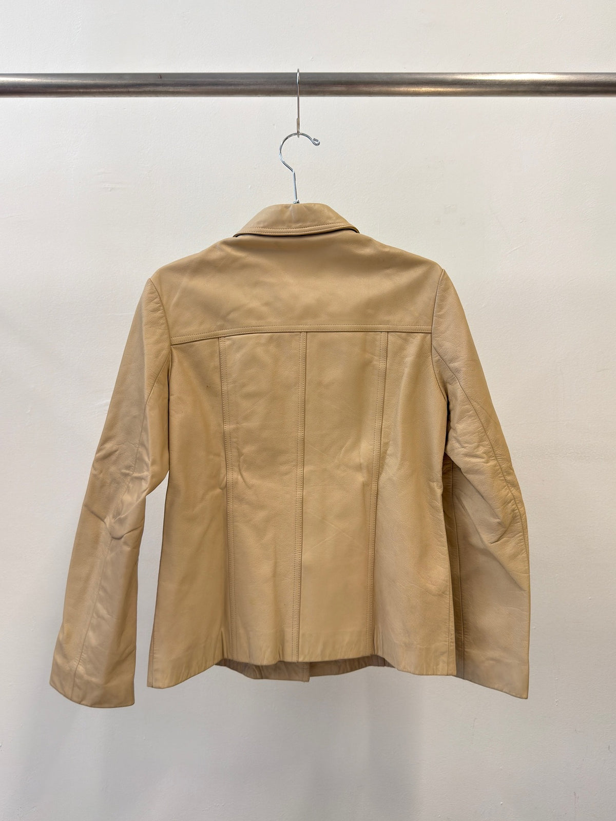 Vintage Leather Button Jacket