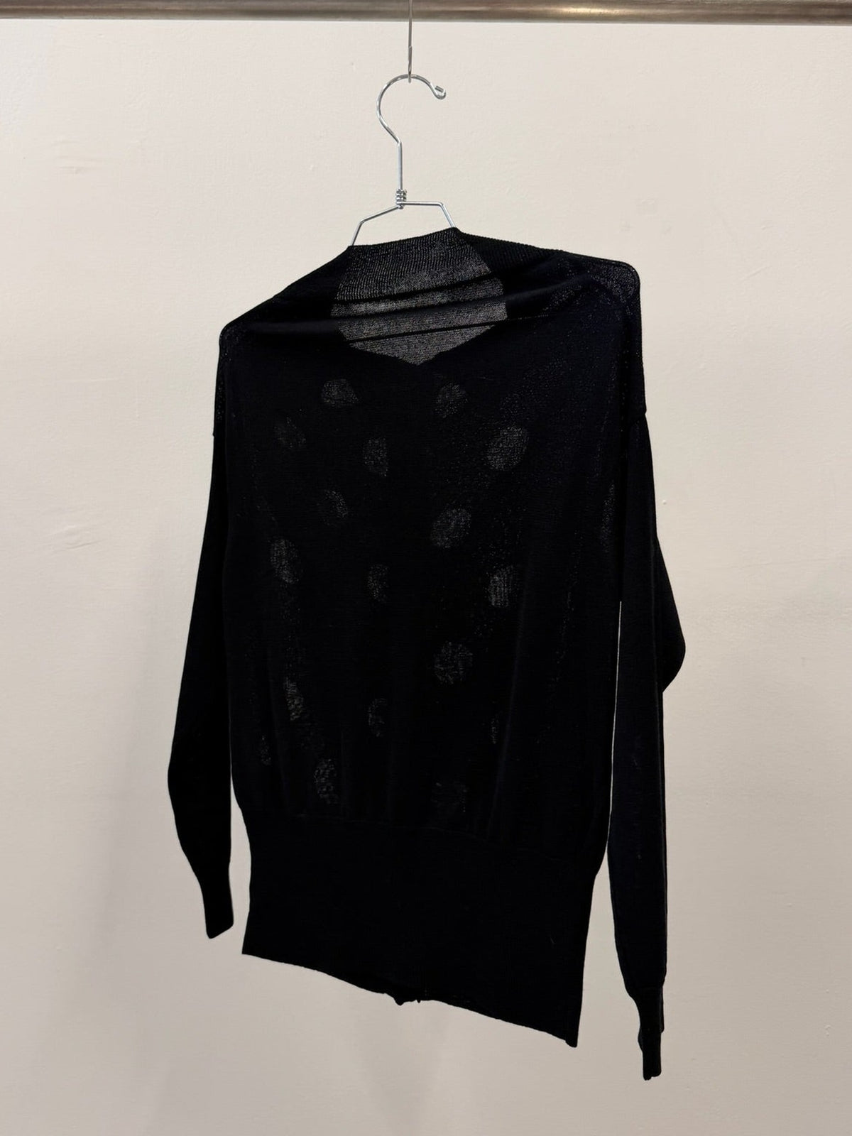 Y's Yohji Yamamoto Sheer Dot Knit Cardigan