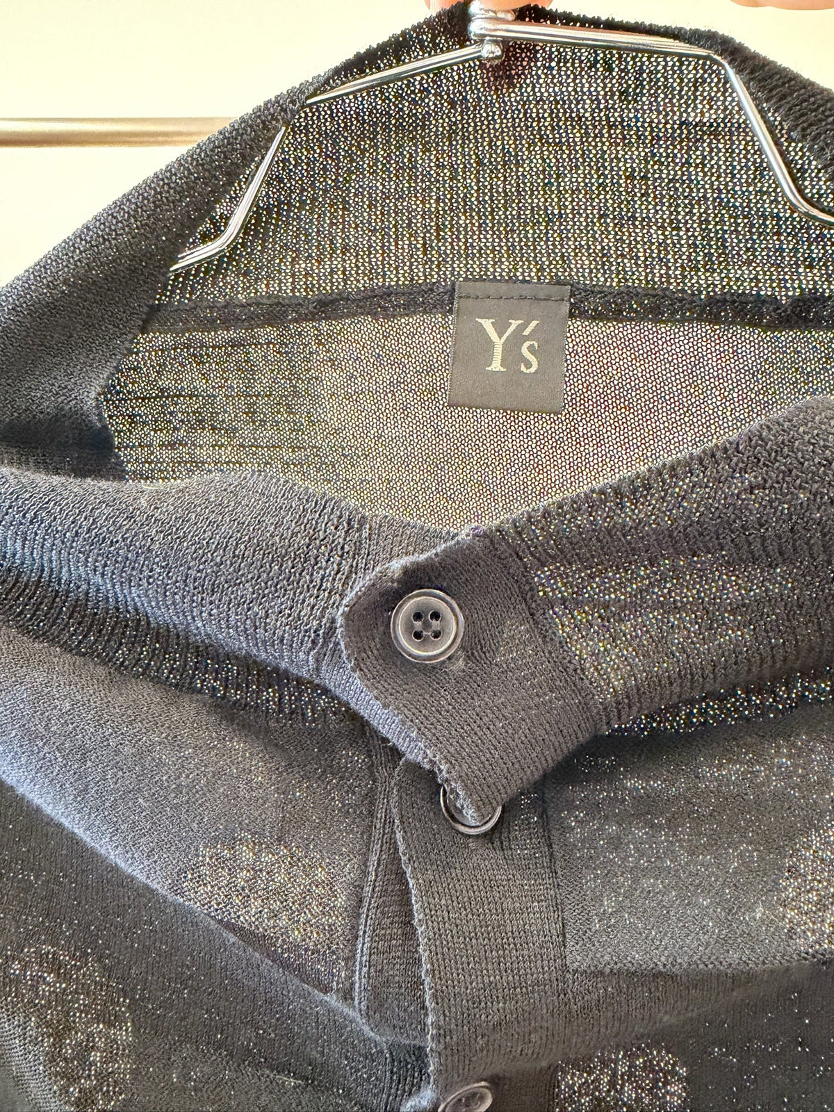 Y's Yohji Yamamoto Sheer Dot Knit Cardigan